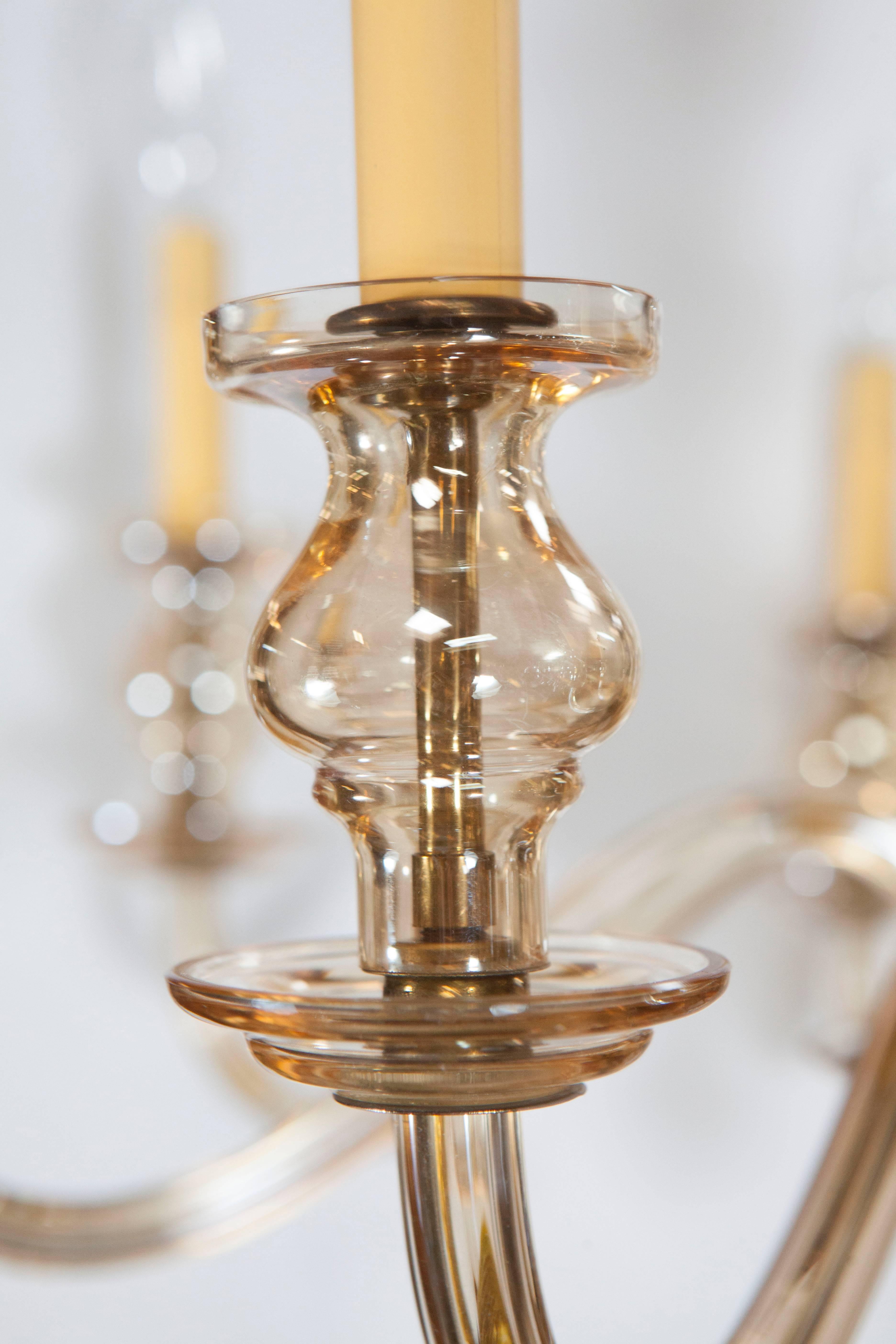 20th Century Italian Murano Eight-Light Chandelier