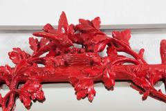 French Red Painted Mirror