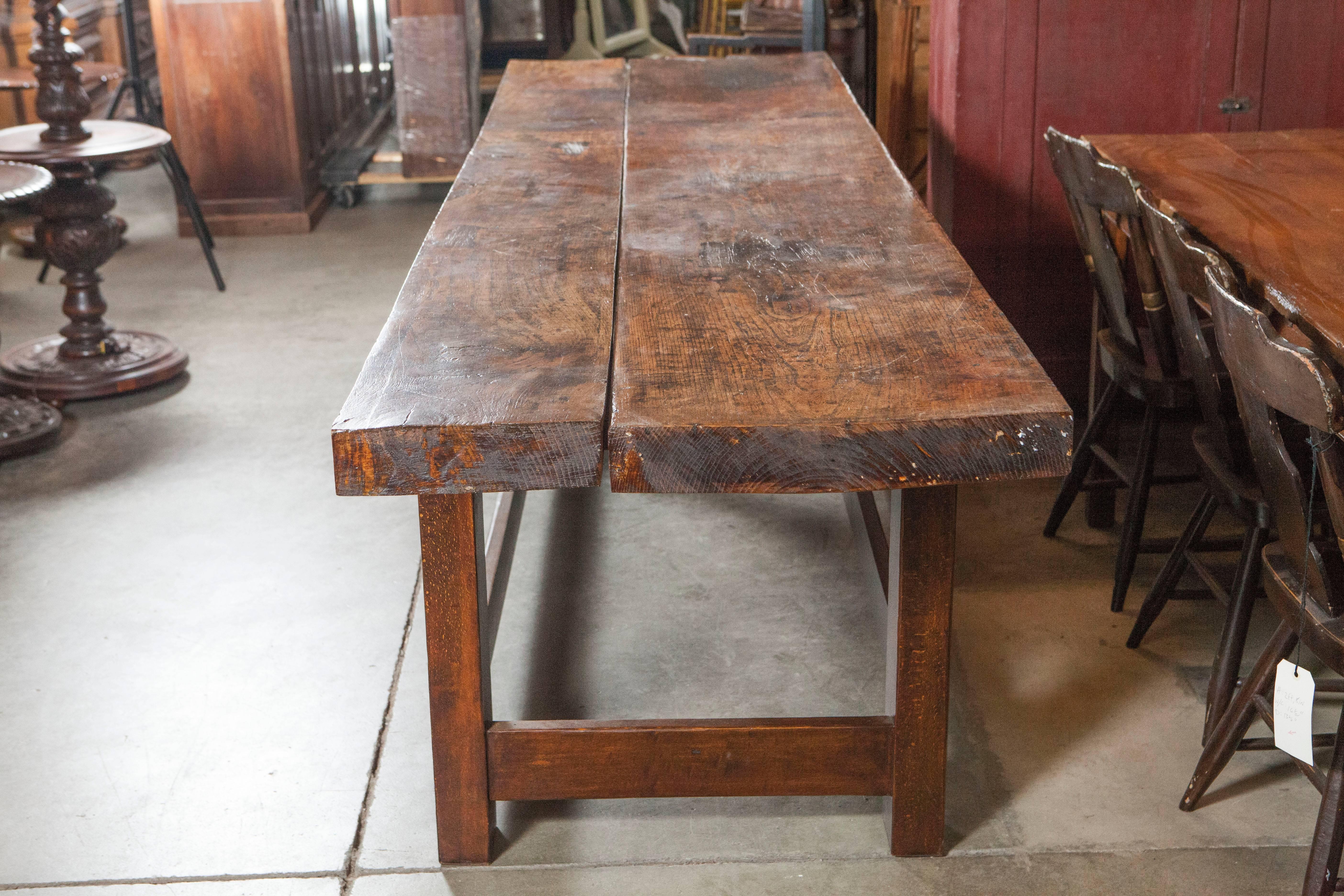 Rustic Long Dining, Console Table For Sale