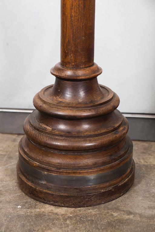 Pair of Large Wooden Candle Holders at 1stdibs