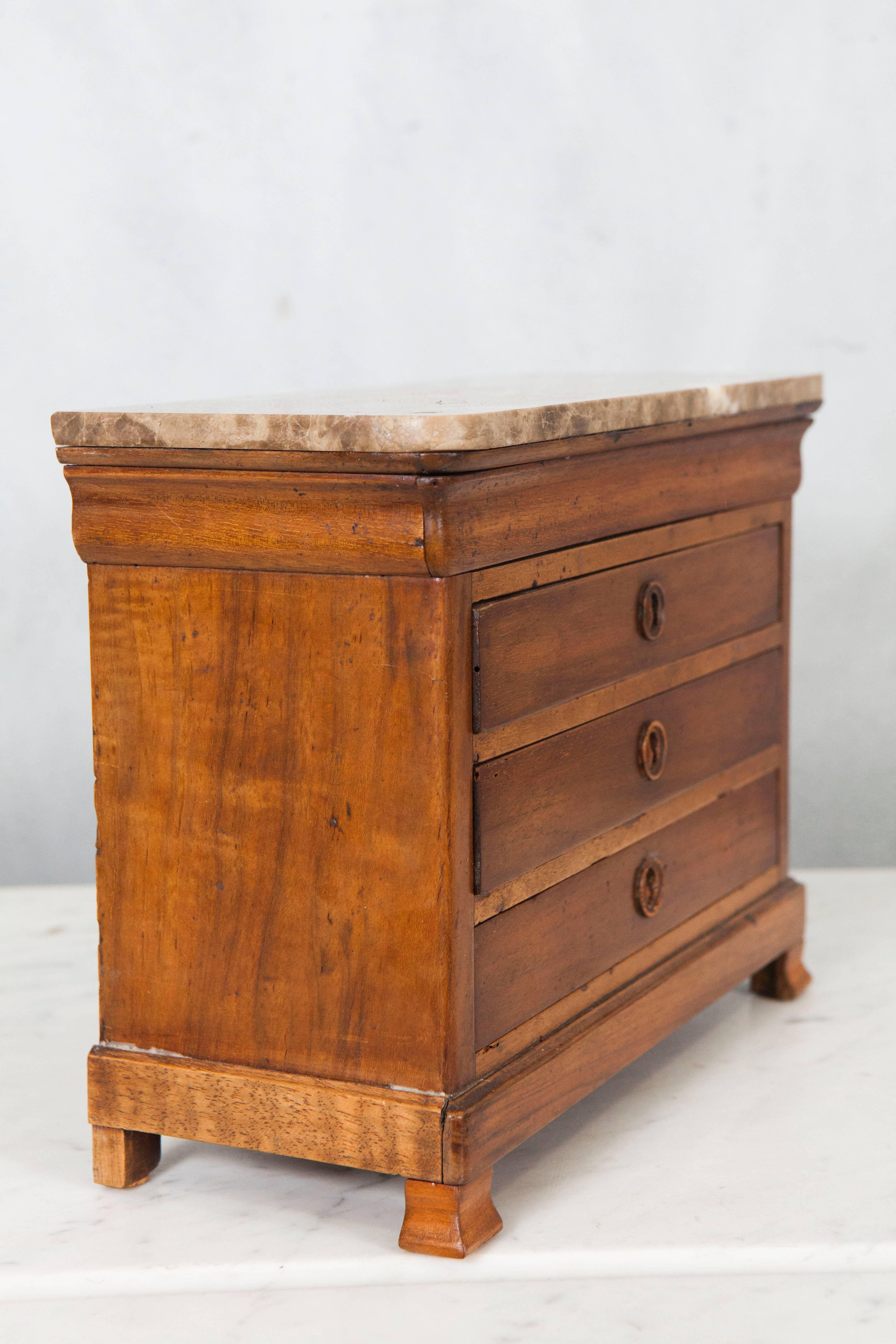 Louis Philippe Miniature Louie Phillipe Chest of Drawers For Sale