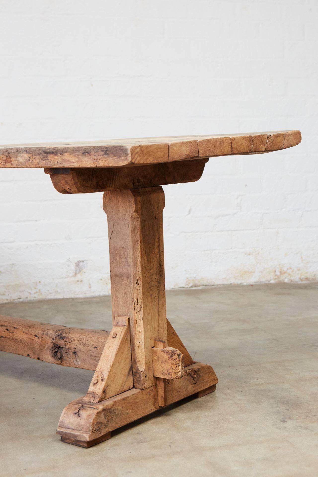 19th Century French Farm Trestle Table In Good Condition In Culver City, CA