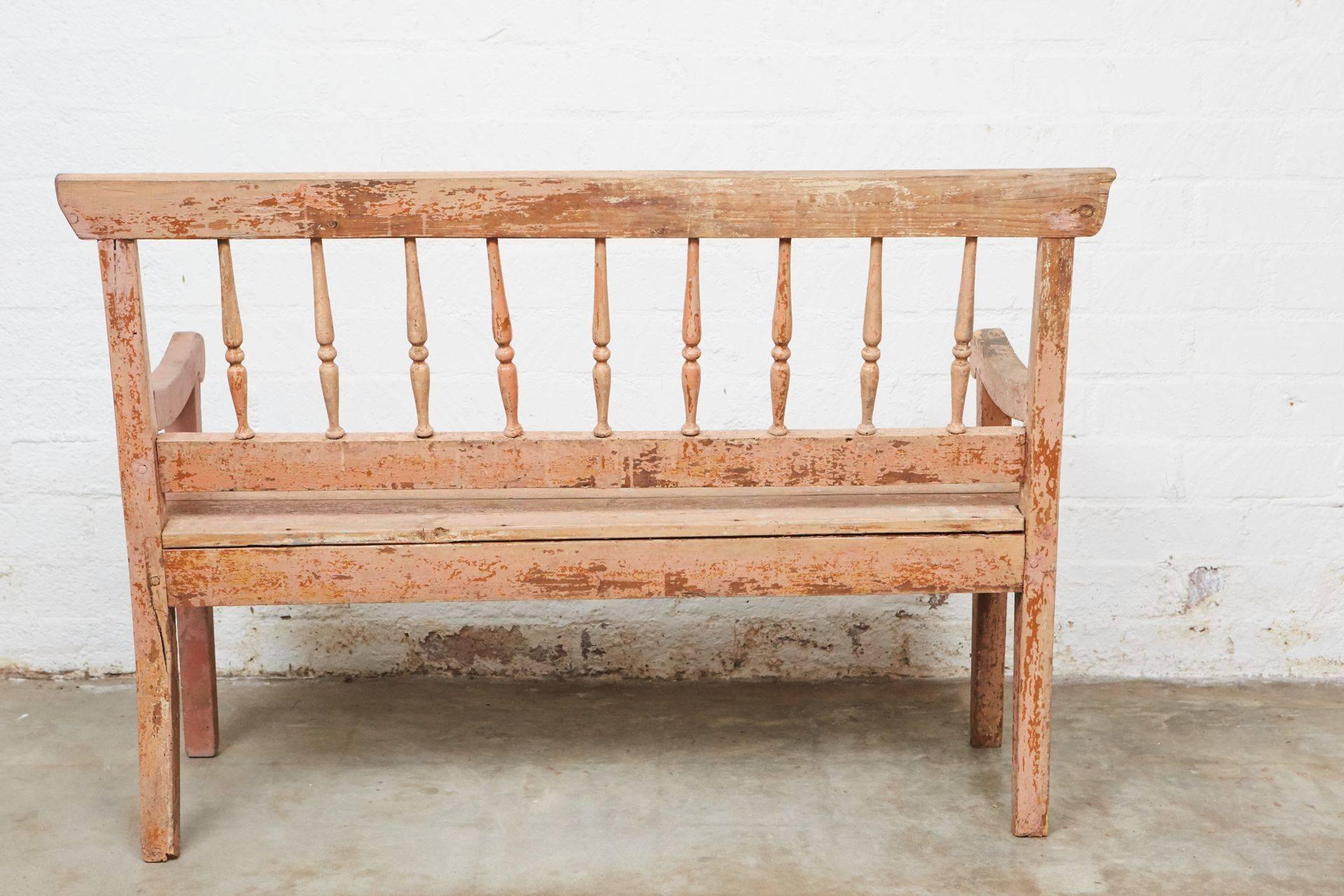 German 19th Century Small Country Bench For Sale