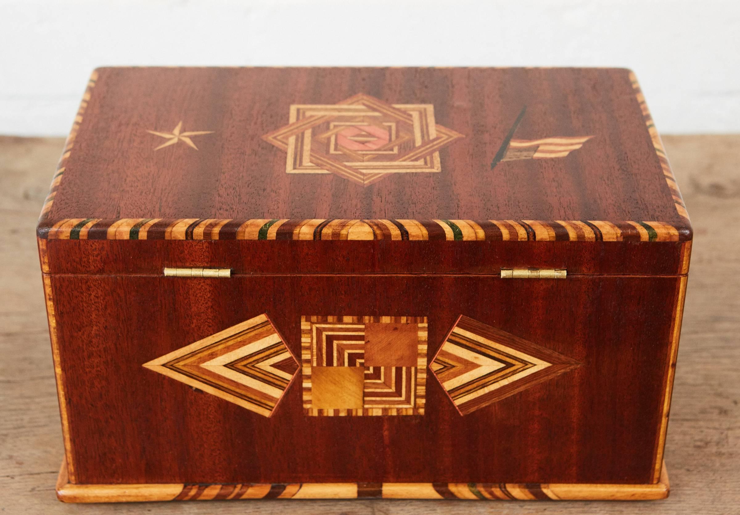 20th Century American Folk Art Keepsake Box