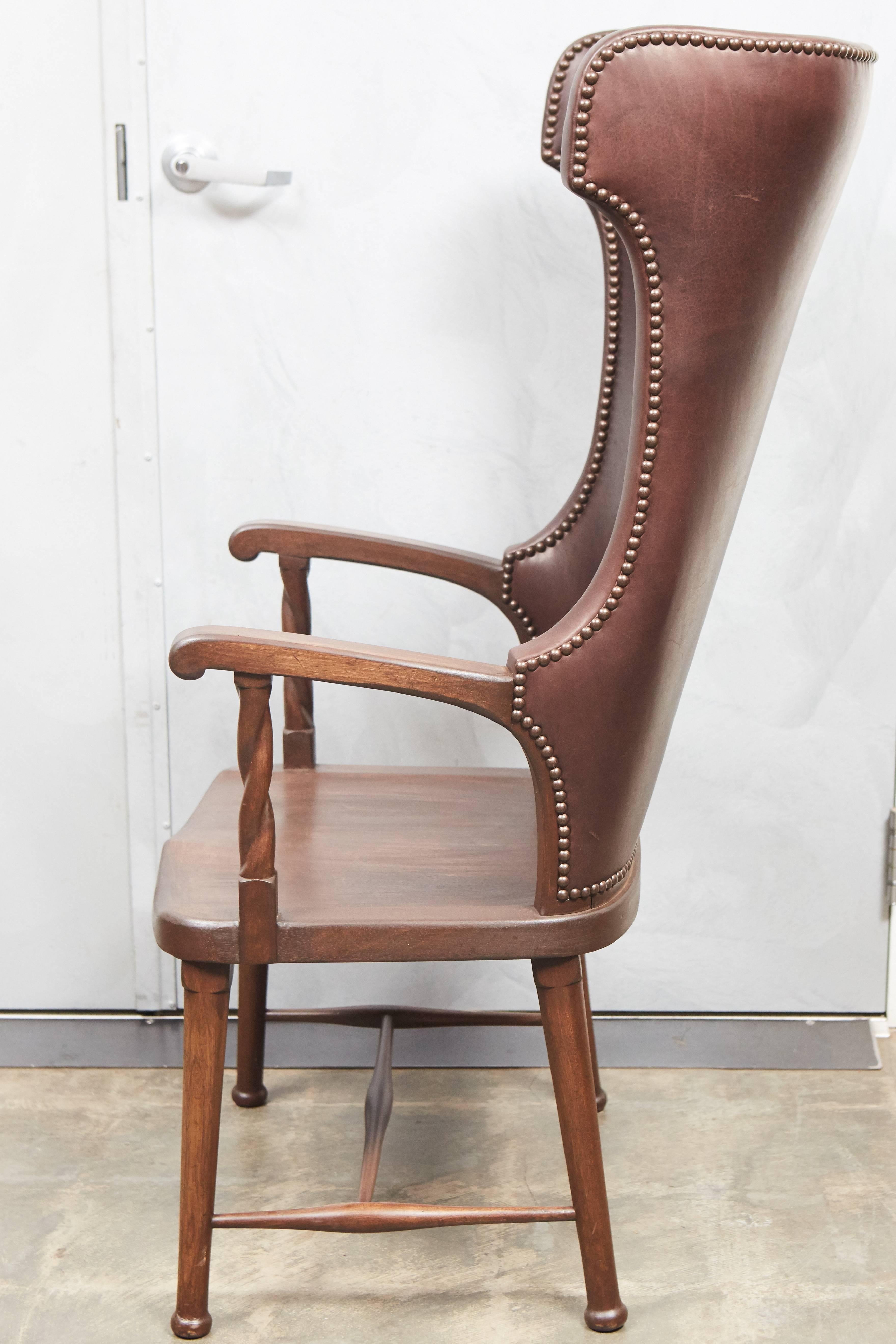 high back upholstered chair