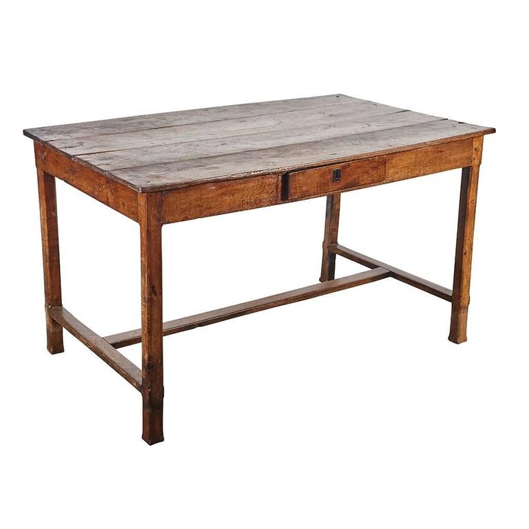 19th Century French Desk Or Table With One Drawer At 1stdibs This Great Sized French Antique Desk Has Handcrafted Construction And A Signs Of Wear That Tell