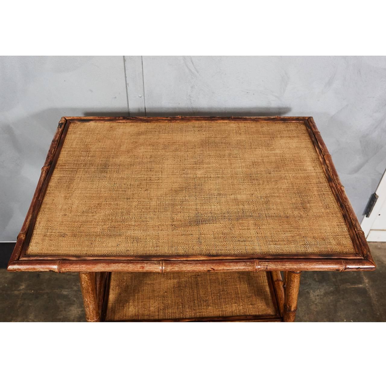 Great Britain (UK) Large Rectangular English Victorian Bamboo Table