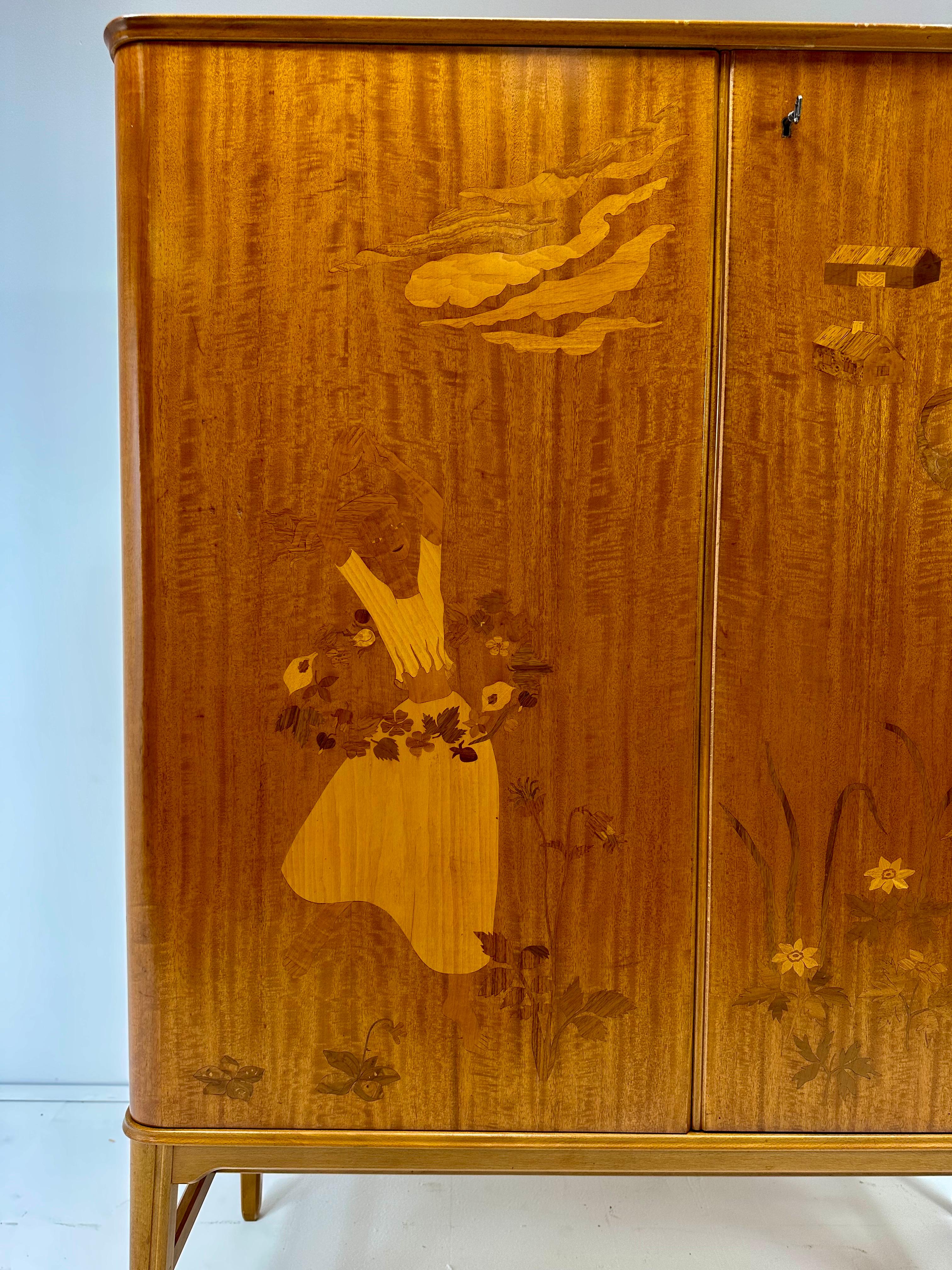 20th Century 1940’s Swedish Cabinet by Erik Mattson For Sale