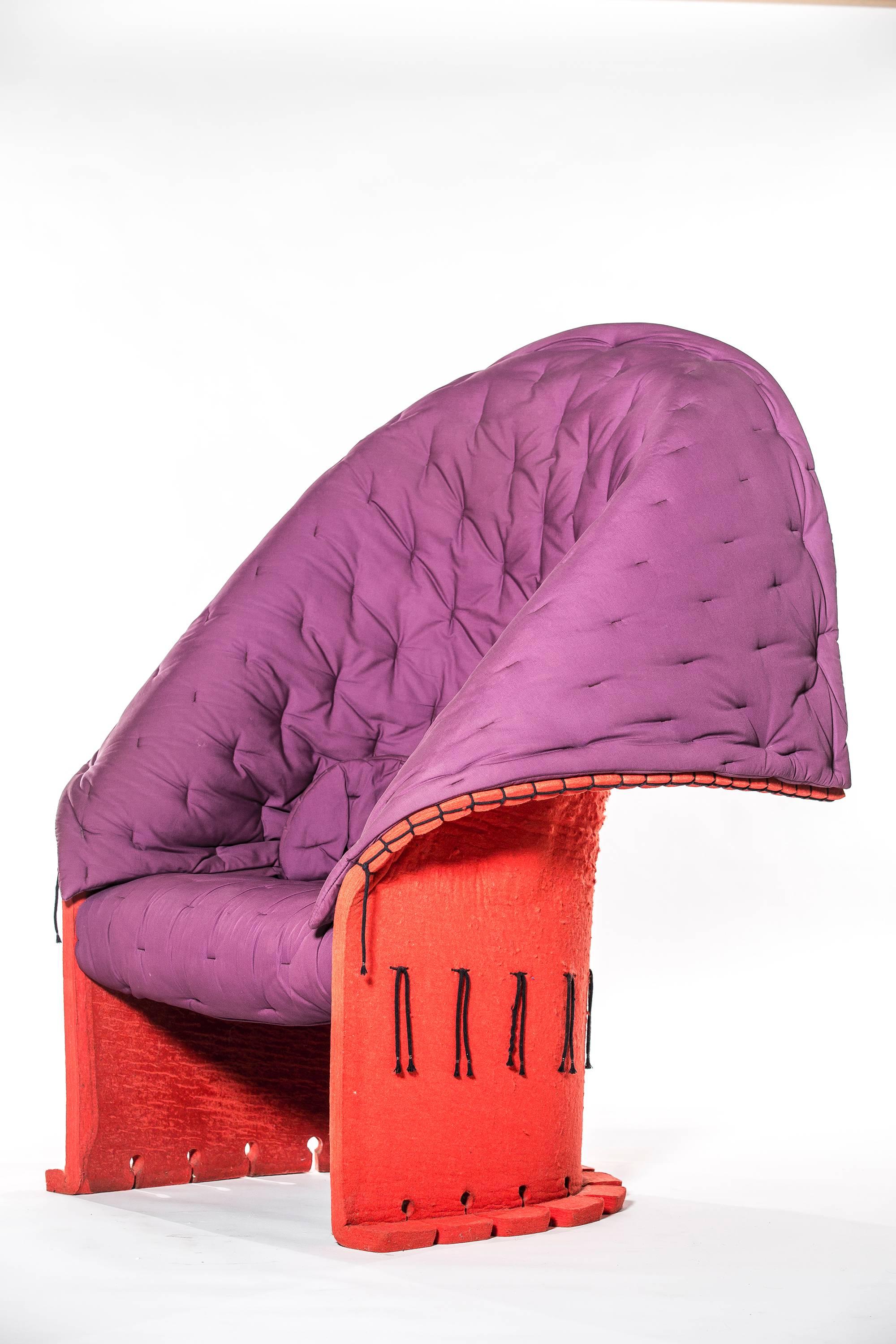 Gaetano Pesce Feltri Chair, 1986 In Good Condition For Sale In Queens, NY