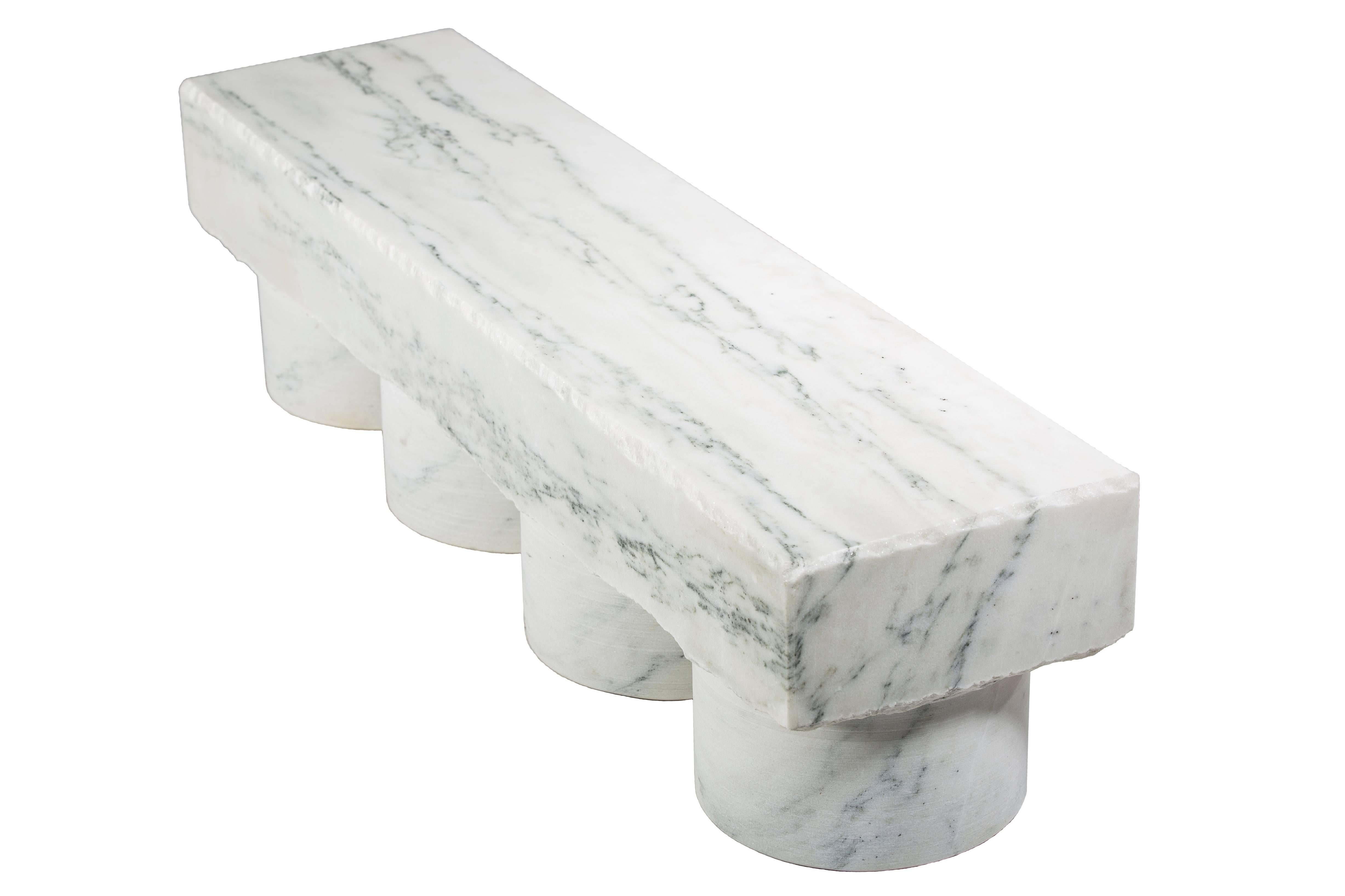 North American Max Lamb, Danby Marble Bench For Sale