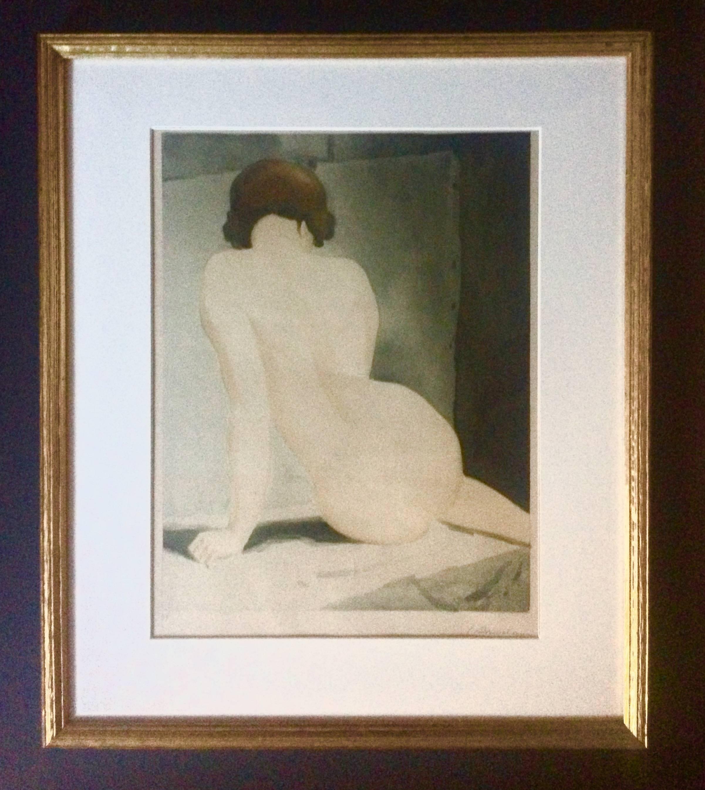 Vladimir Rozmainsky
Untitled Nude
1928
watercolor on paper
image size approx 14 x 10 inches
Frame size  approx 20 x 17 inches
Signed, and dated at bottom
Very good condition, minor handling creases
Archivally framed

Vladimir Rozmainsky