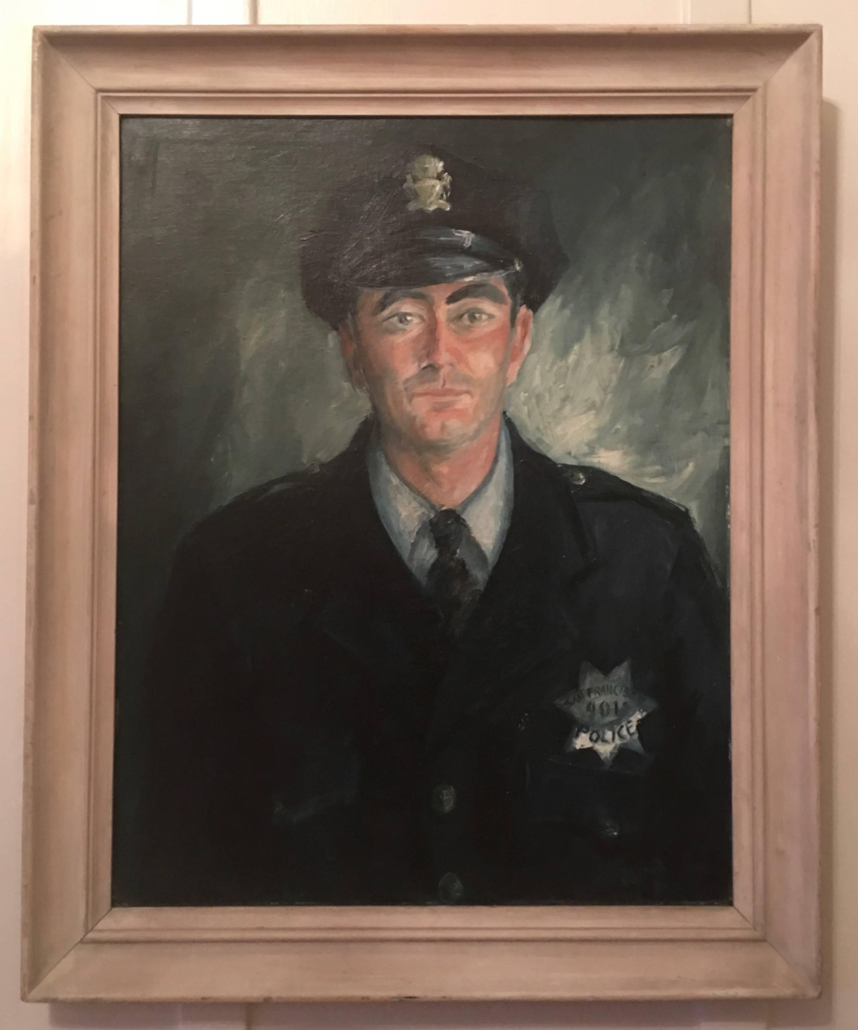 Al Smith
Portrait of a Cop
1953
oil on canvas board
28 x 22 inches
Signed and dated lower right
Excellent condition
Original frame
