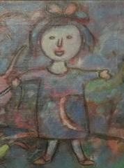 Mine Okubo Oil Painting, 1961, World War II Japanese Internment Camp