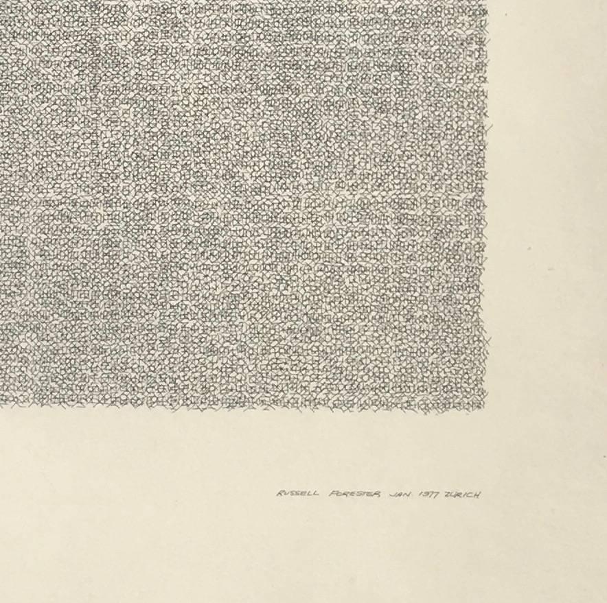 American Russell Forester, Abstract Drawing, 1977 For Sale