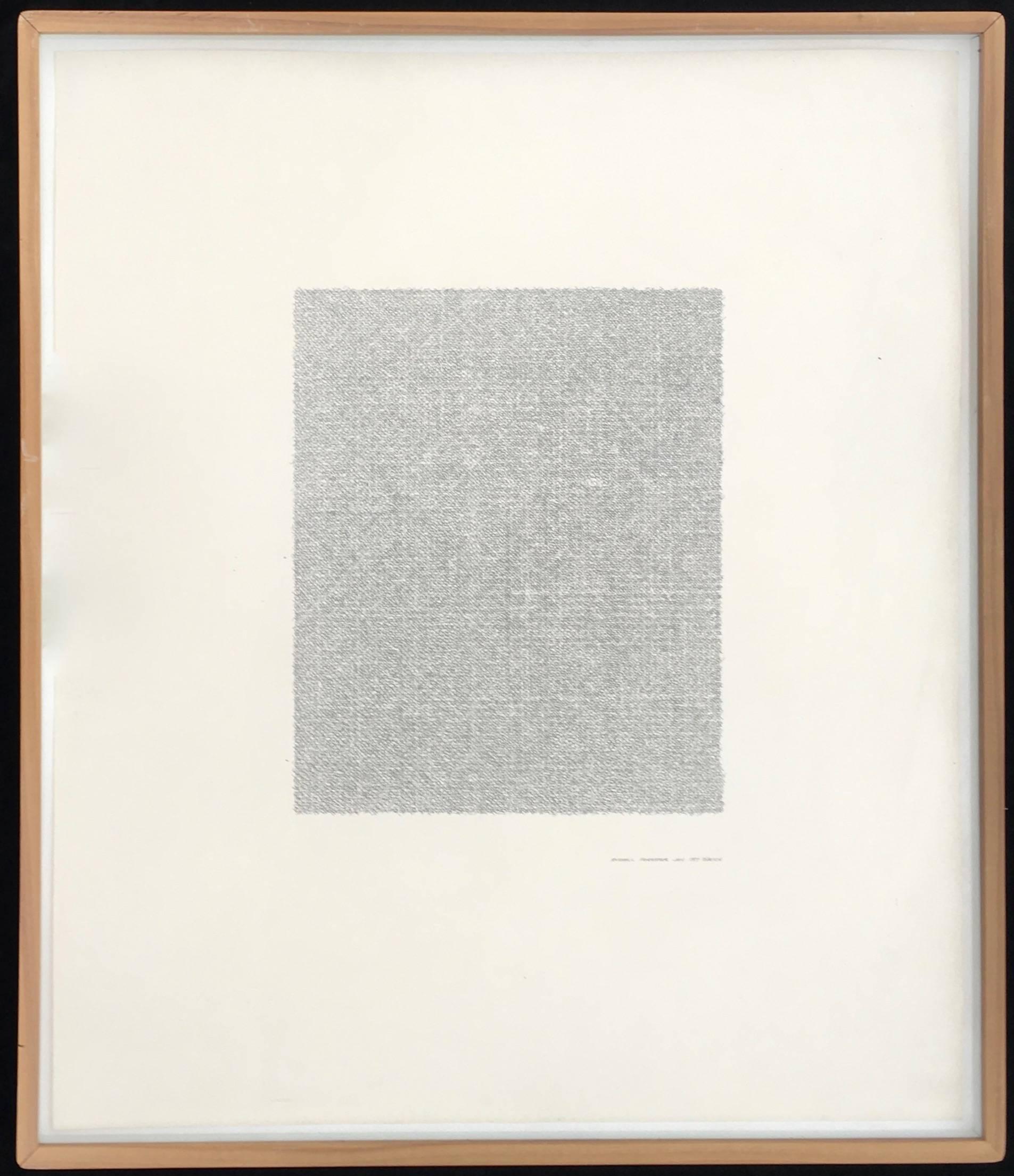 Russell Forester.
Untitled abstraction.
1977.
Ink on paper.
28 x 22 inches (sheet).
Signed, inscribed and dated lower right.
Excellent condition.
Archivally framed.

Russell Forester (1920-2002) was an architect and artist working in San