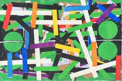 Monumental 1980s Sachio Yamashita Paper Collage, Early Social Practice Artist