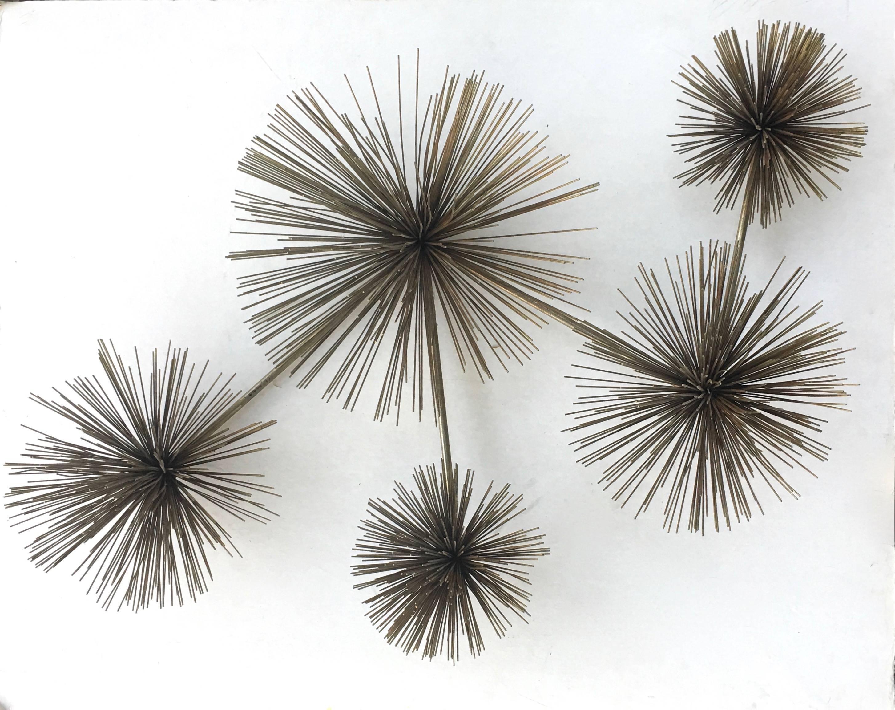 Curtis Jere.
Pom Poms.
1960s.
Welded metal.
Manufactured by Artisan House.
Measures: 25 ins. high x 37 ins. wide x 10 ins. deep.
Very good original condition.