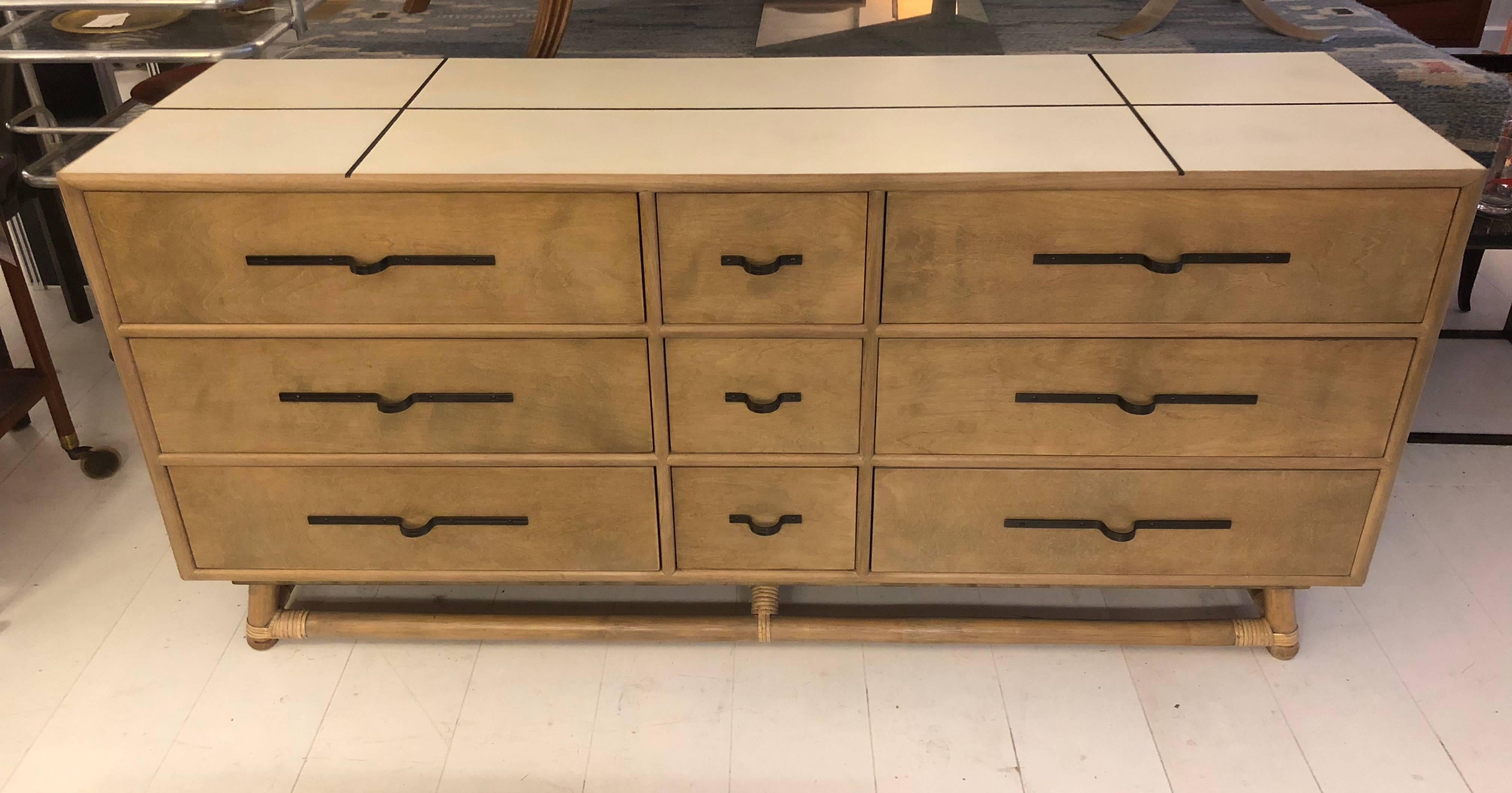American Tommi Parzinger Nine-Drawer Dresser for Willow and Reed