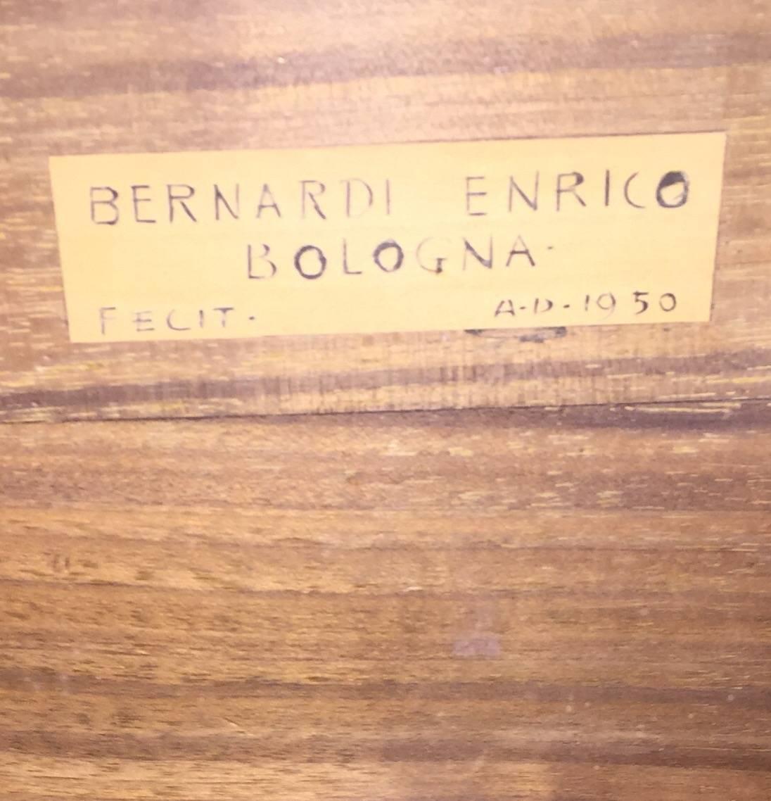 Mid-20th Century Intarsia Box by Enrico Bernardi For Sale