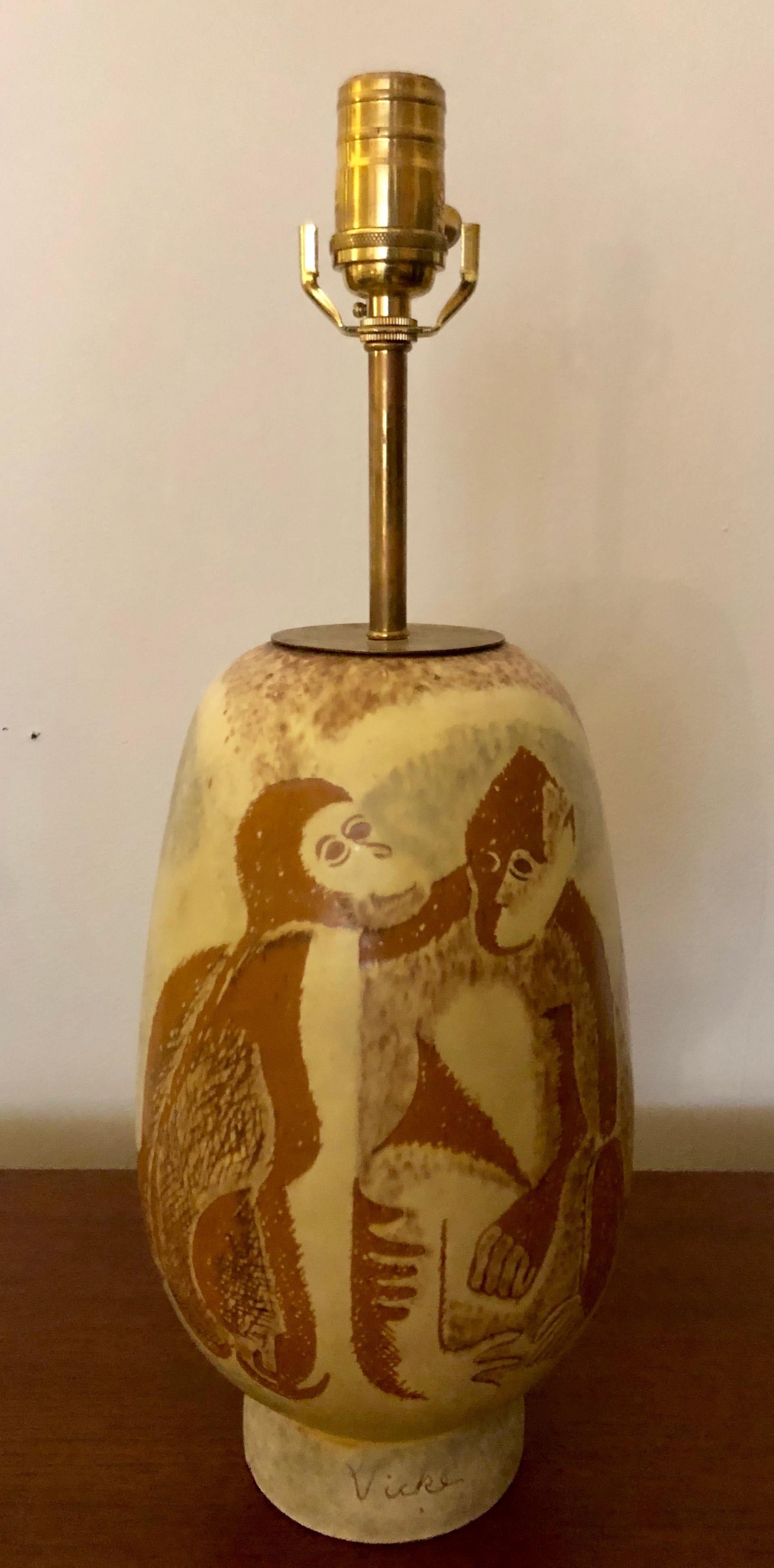 Vicke Lindstrand Ceramic Lamp for Upsala Ekeby 6