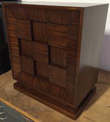 Pair of Neo-Deco Zebrawood Bedside Tables