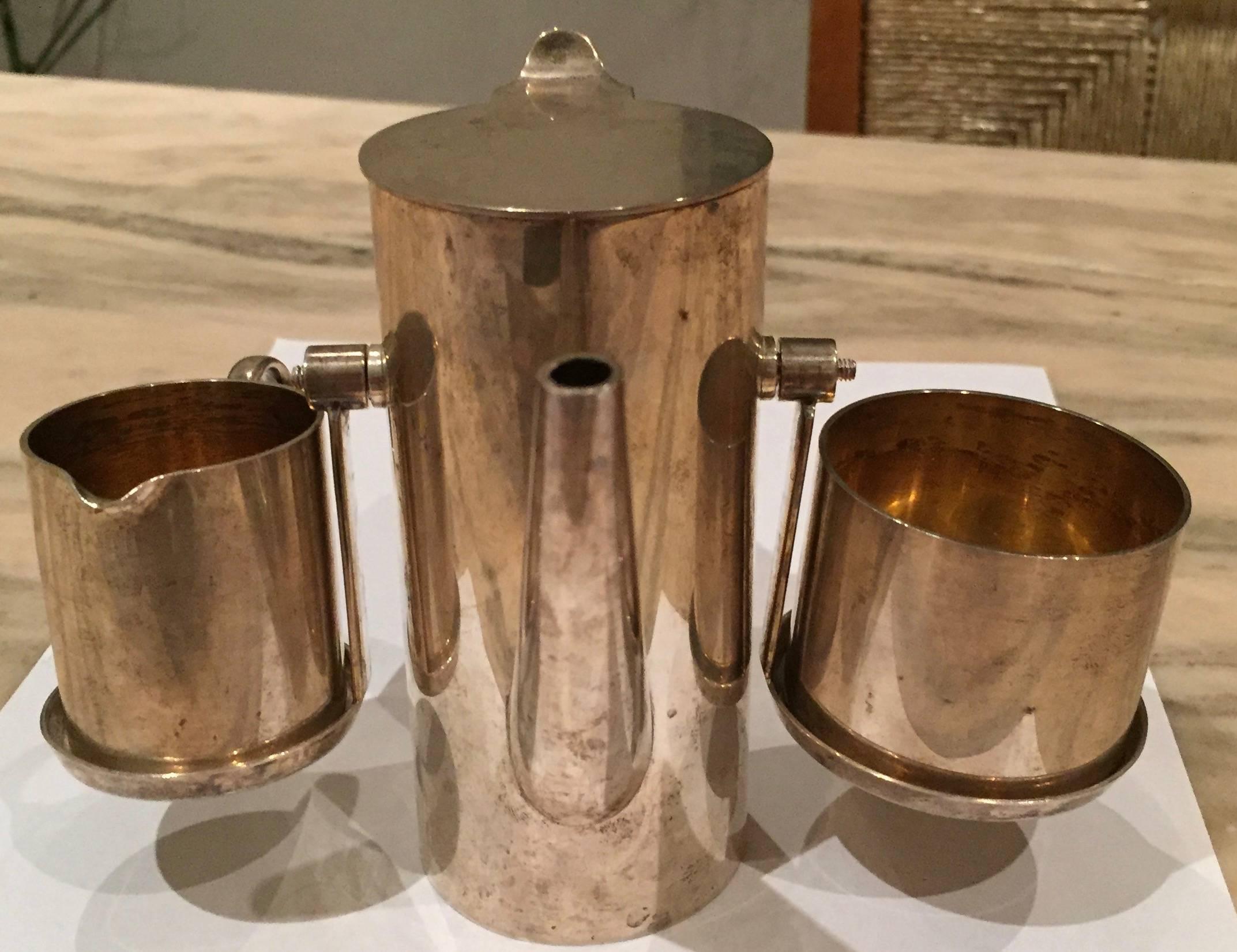 Sterling Demitasse Coffee Service by Asprey In Good Condition For Sale In Brooklyn, NY