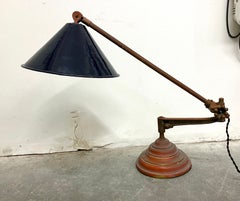 Antique Wonderful Early 20th Century Industrial Desk Lamp by OC White