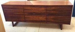 Danish Nine-Drawer Rosewood Dresser