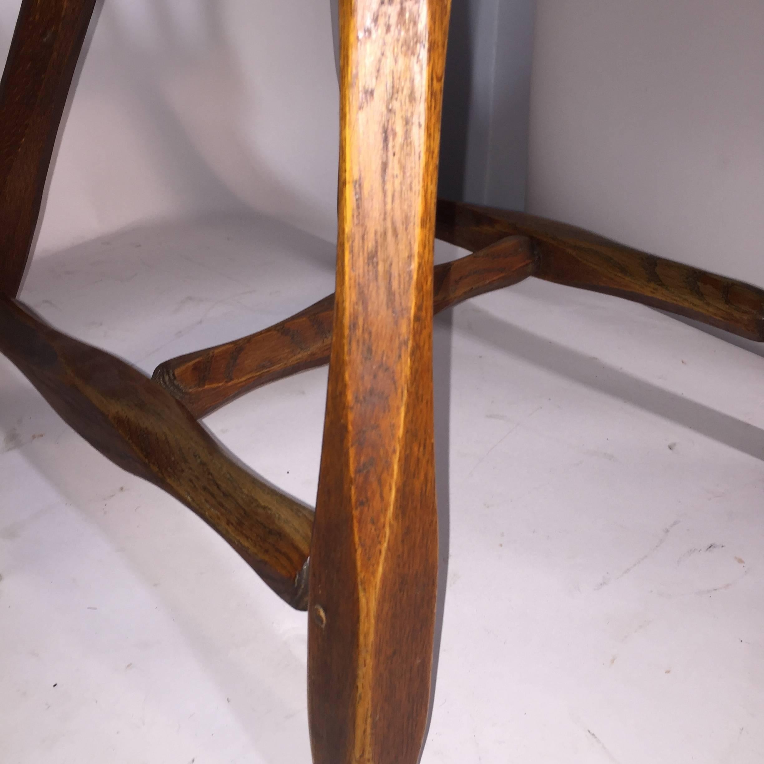 Two Fine Studio Oak Arts and Crafts Chairs In Good Condition In Brooklyn, NY
