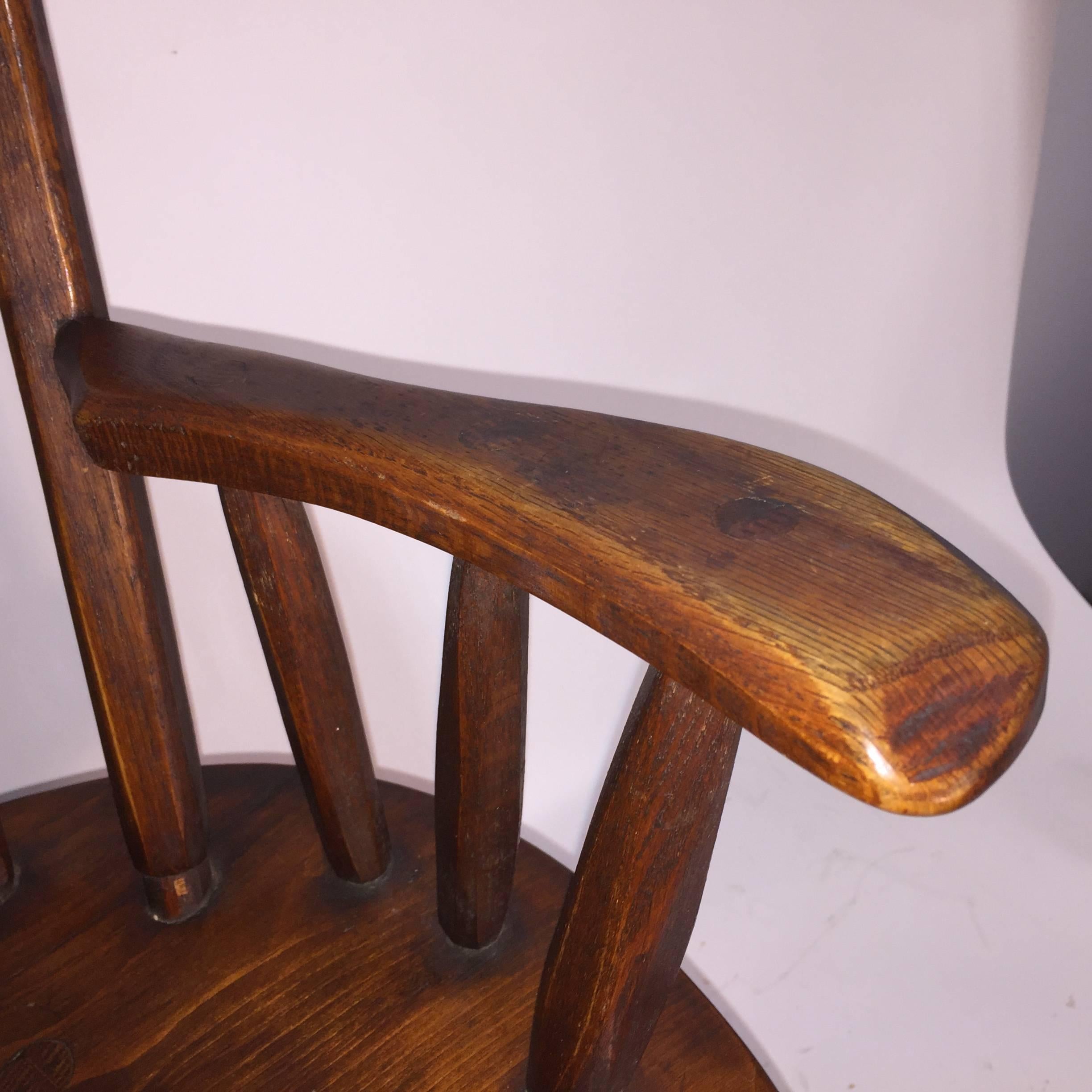 Mid-20th Century Two Fine Studio Oak Arts and Crafts Chairs