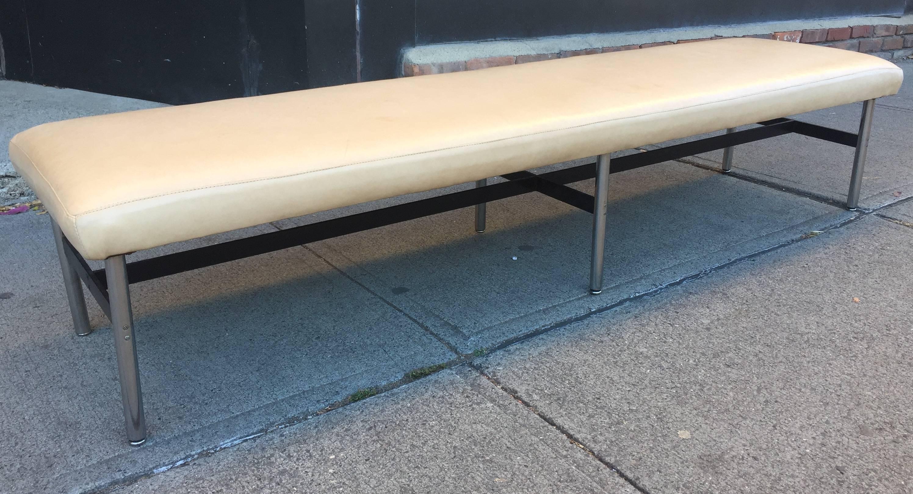 Mid-Century Modern New York City Long Bench by Laverne International For Sale