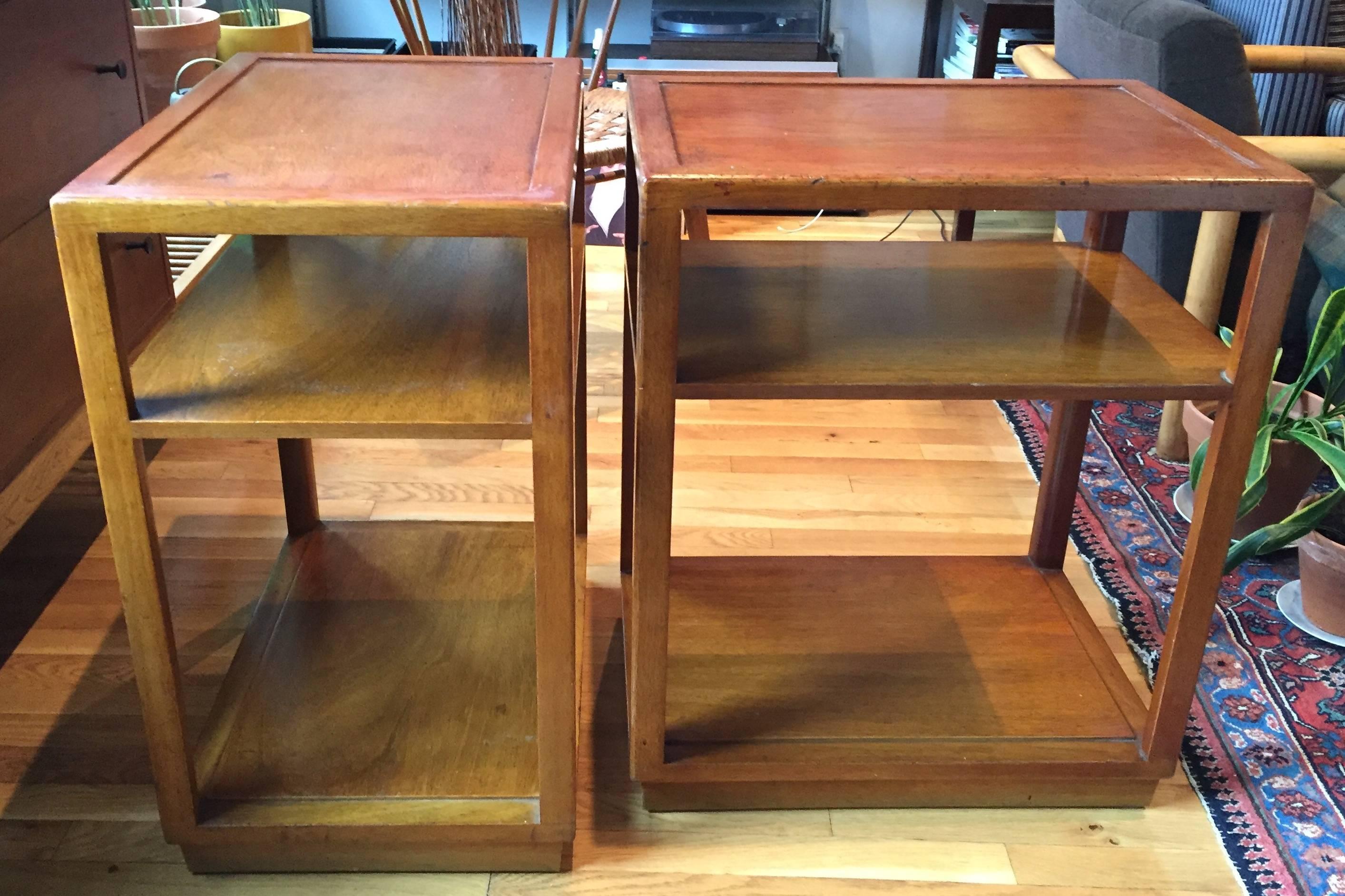 American Pair of Custom Order Side Tables by Dunbar