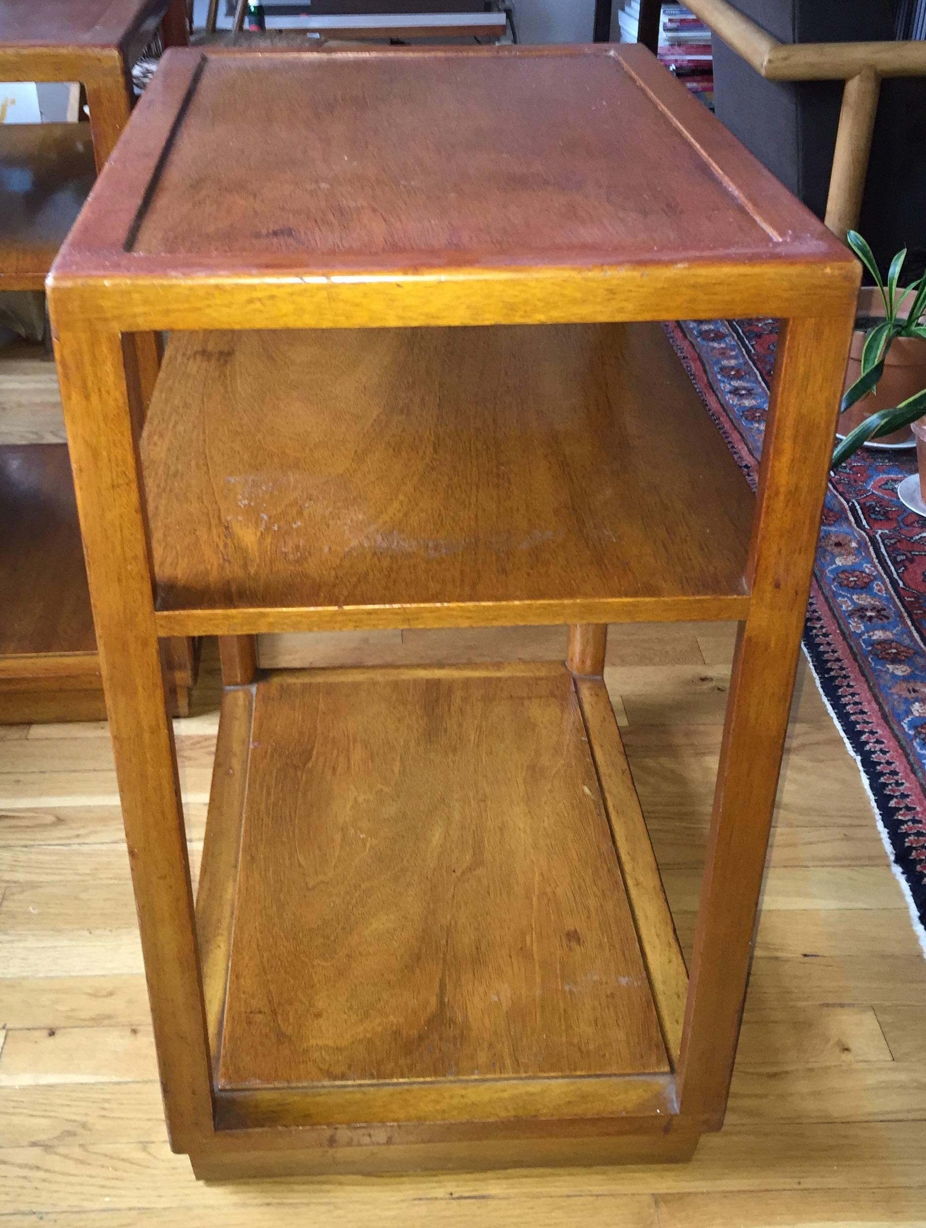 Pair of Custom Order Side Tables by Dunbar In Fair Condition In Brooklyn, NY