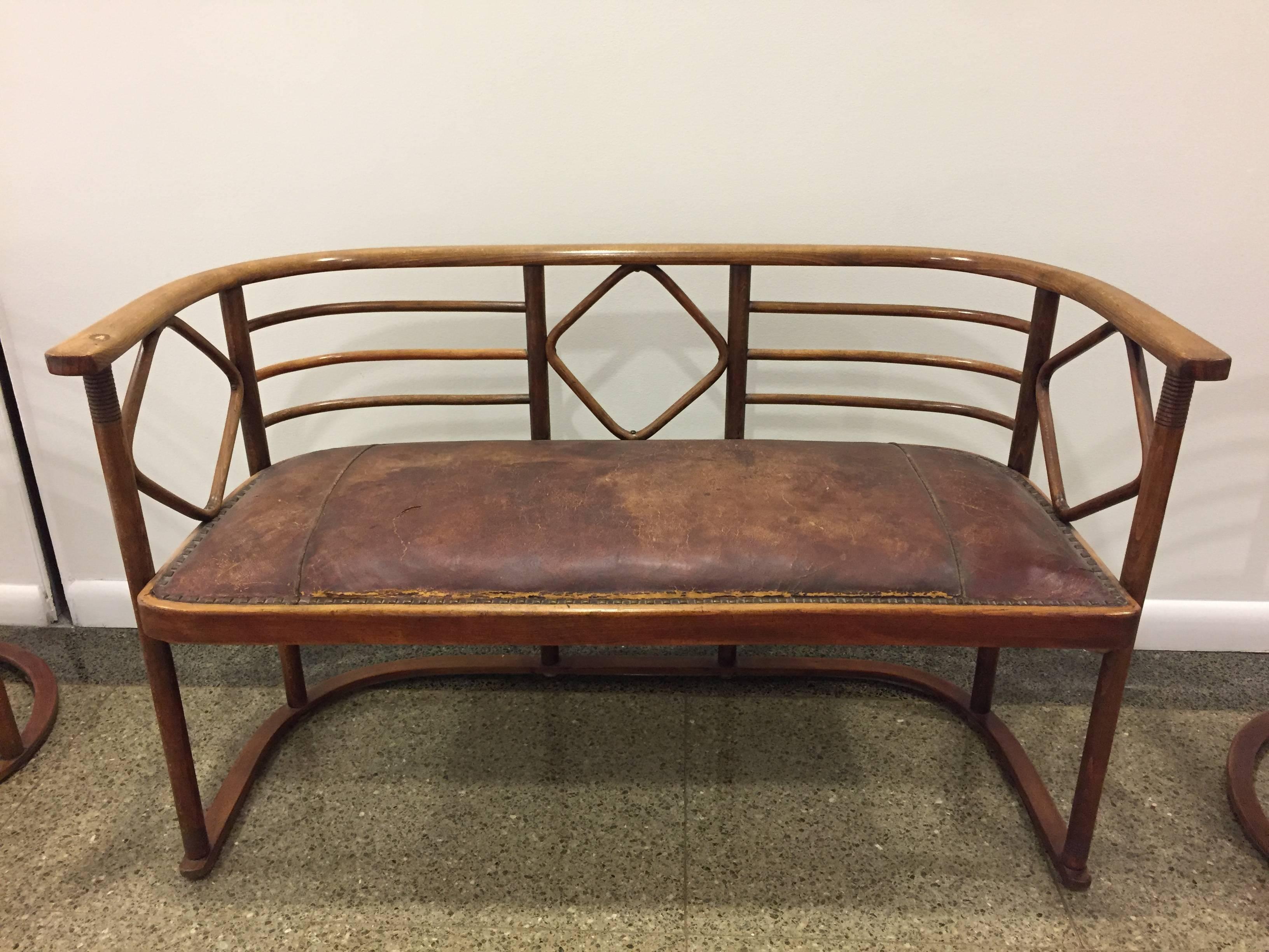 Vienna Secession Josef Hoffmann Parlor Set for J and J Kohn For Sale