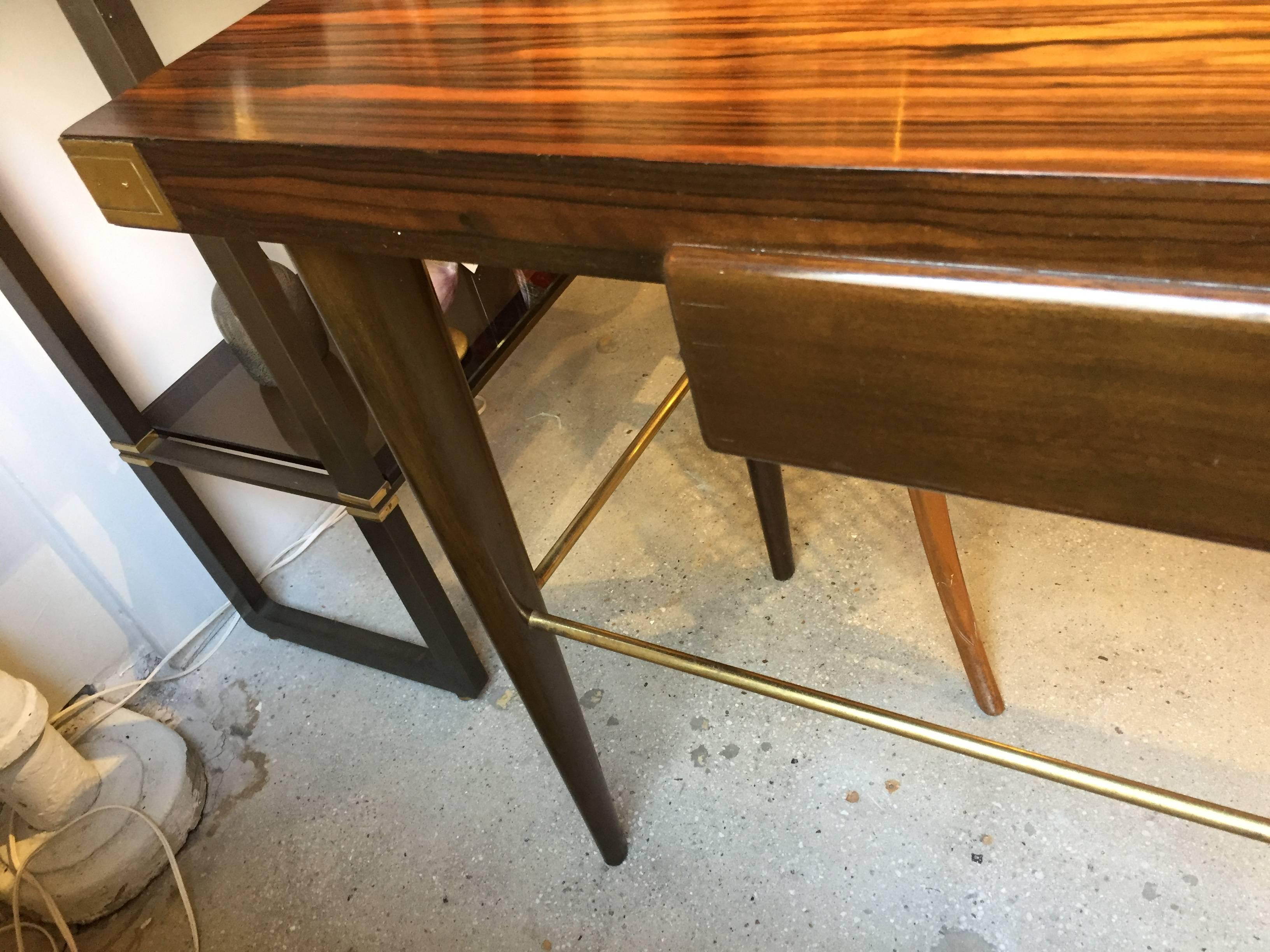 American Tommi Parzinger Macassar Ebony Desk For Sale