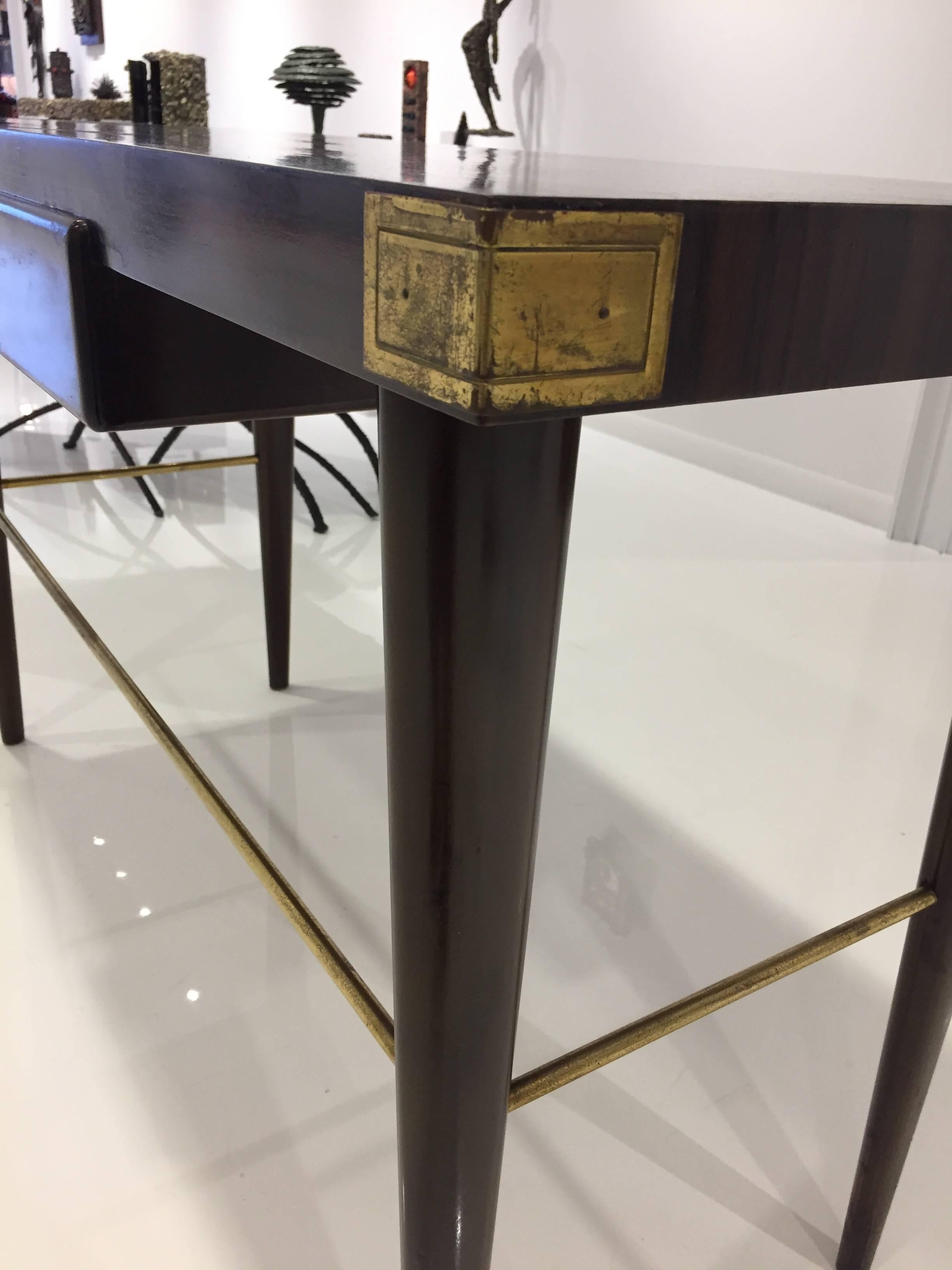 Mid-20th Century Tommi Parzinger Macassar Ebony Desk For Sale