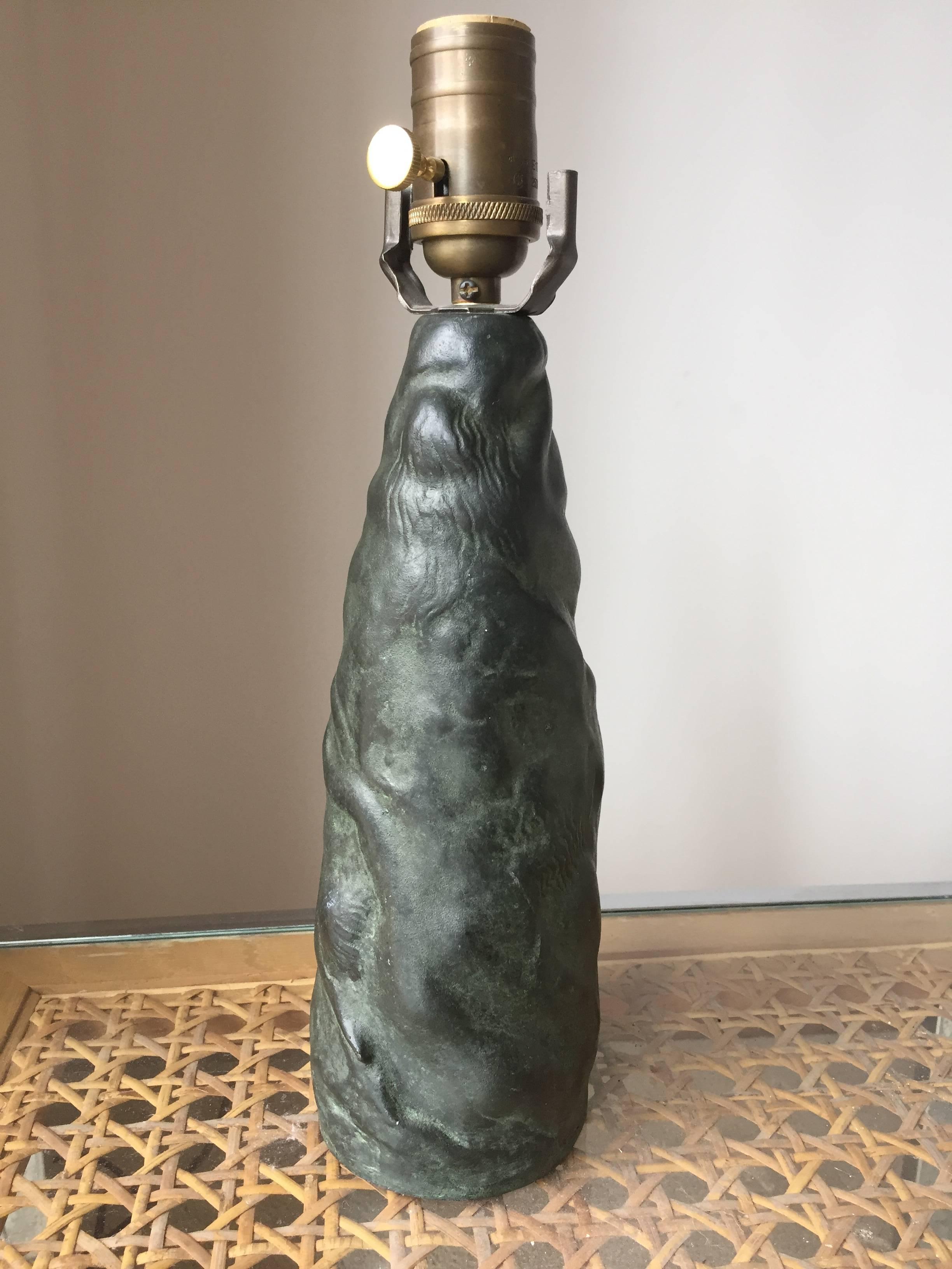 Halvar Frisendahl Bronze Table Lamp In Good Condition For Sale In Brooklyn, NY