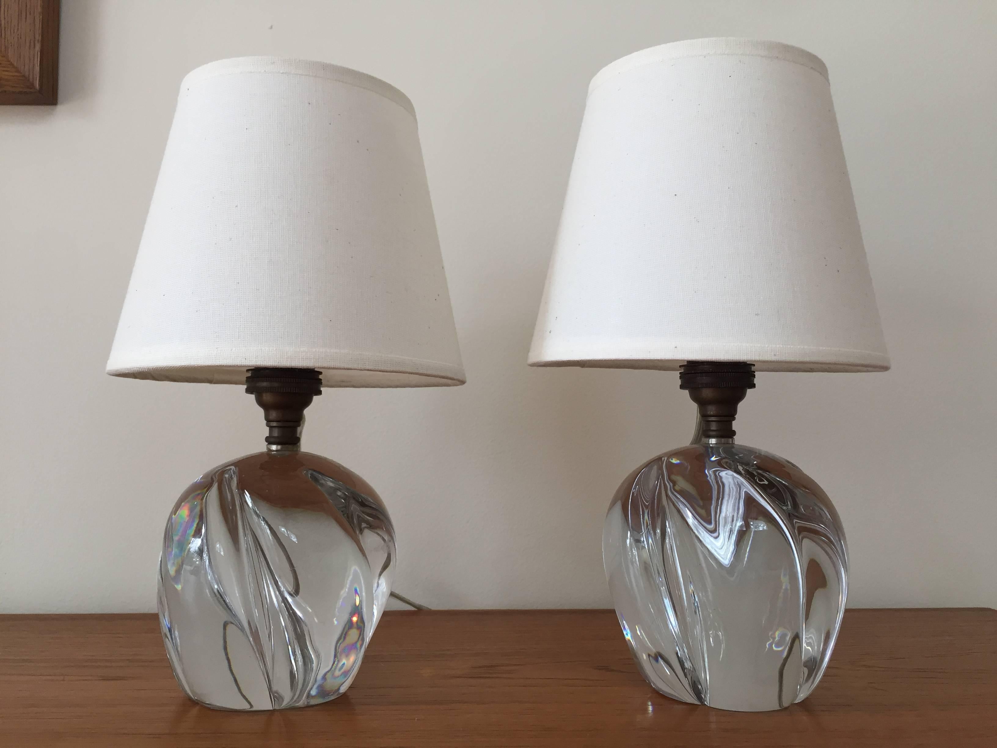 Pair of Daum Bedside Lamps 1