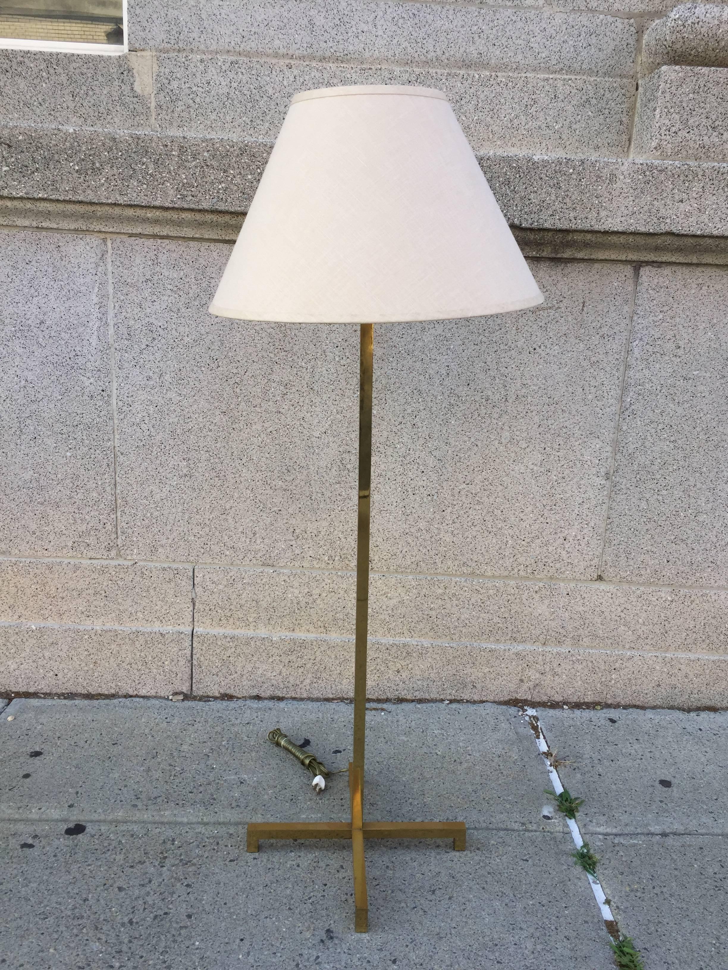 Polished Brass T. H. Robsjohn-Gibbings Floor Lamp for Hansen