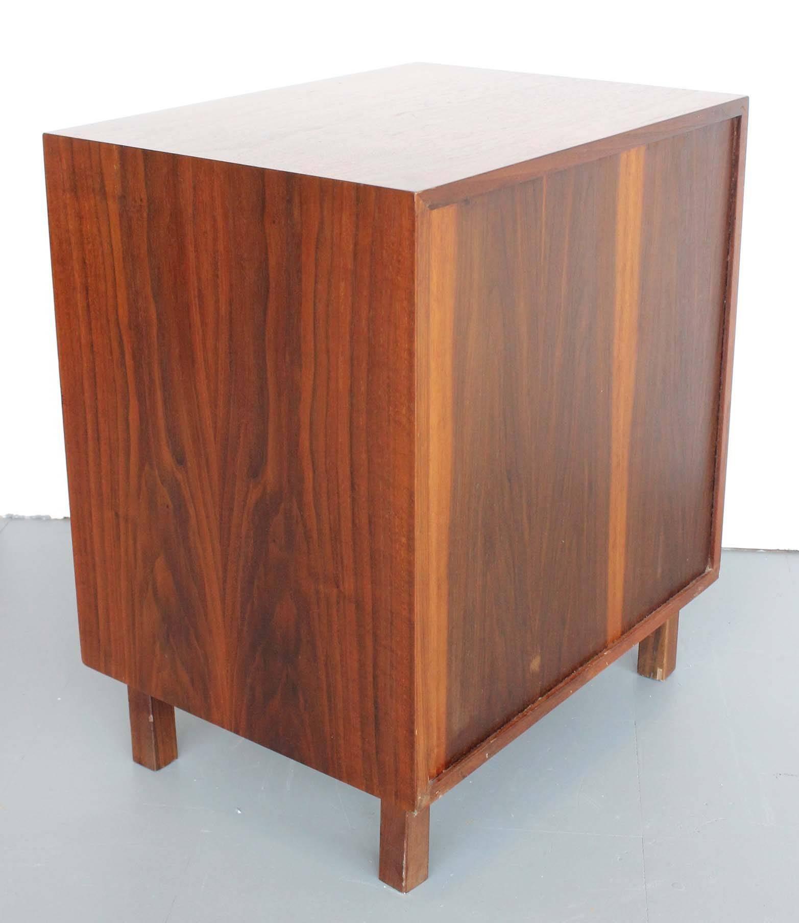 Late 20th Century Pair of Danish Walnut Cabinets For Sale