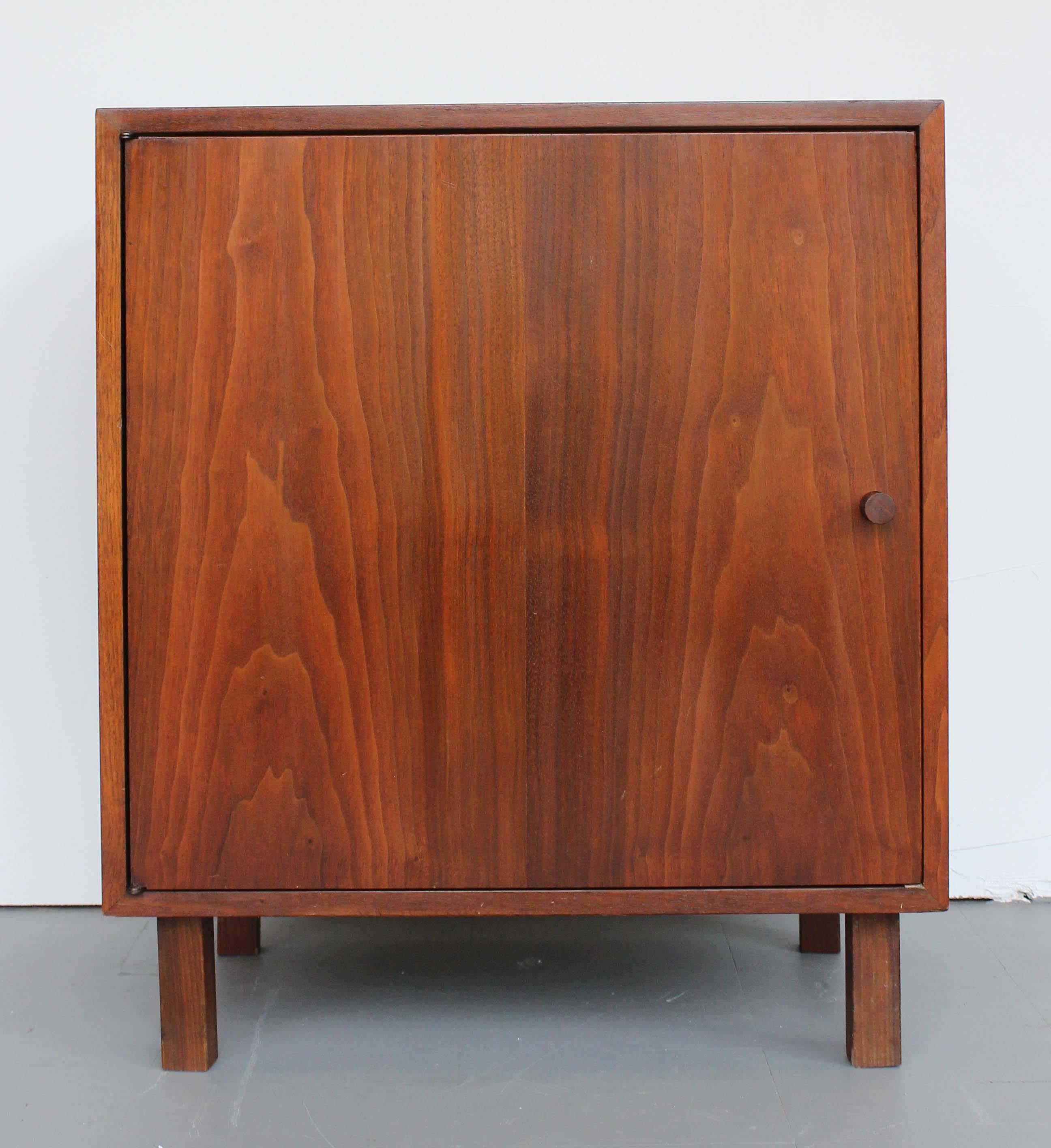 Mid-Century Modern Pair of Danish Walnut Cabinets For Sale