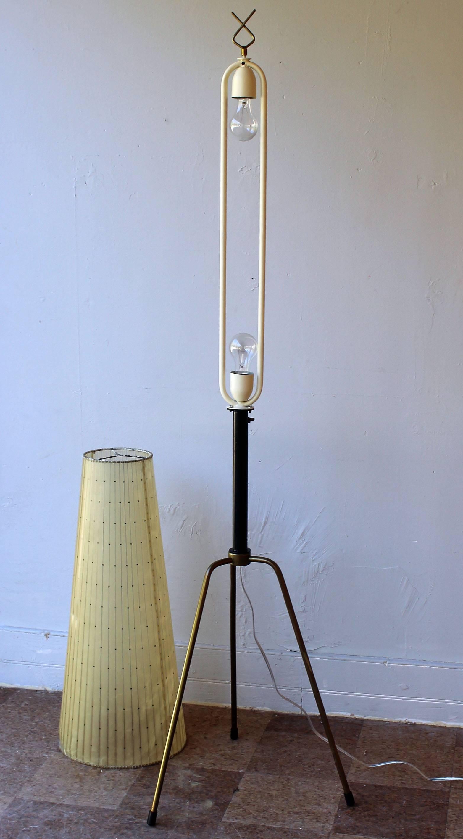 Early Italian Tripod Floor Lamp In Excellent Condition For Sale In Southampton, NY