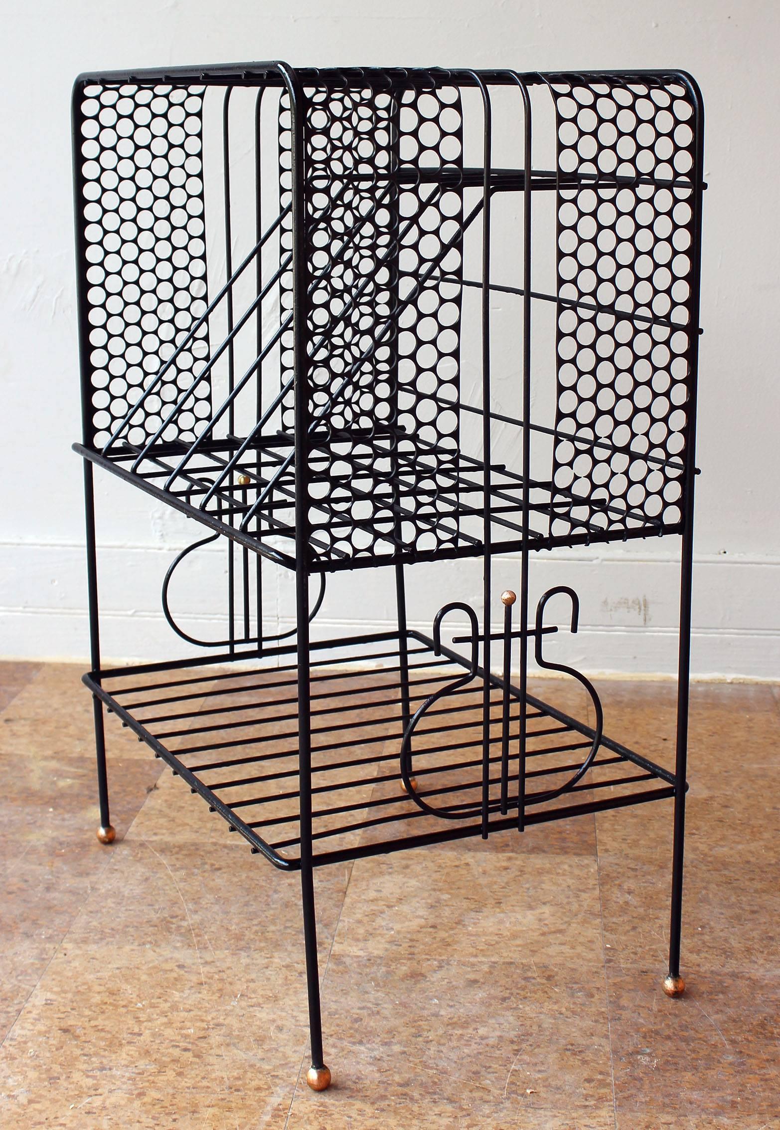 French Mategot Style Storage Rack For Sale