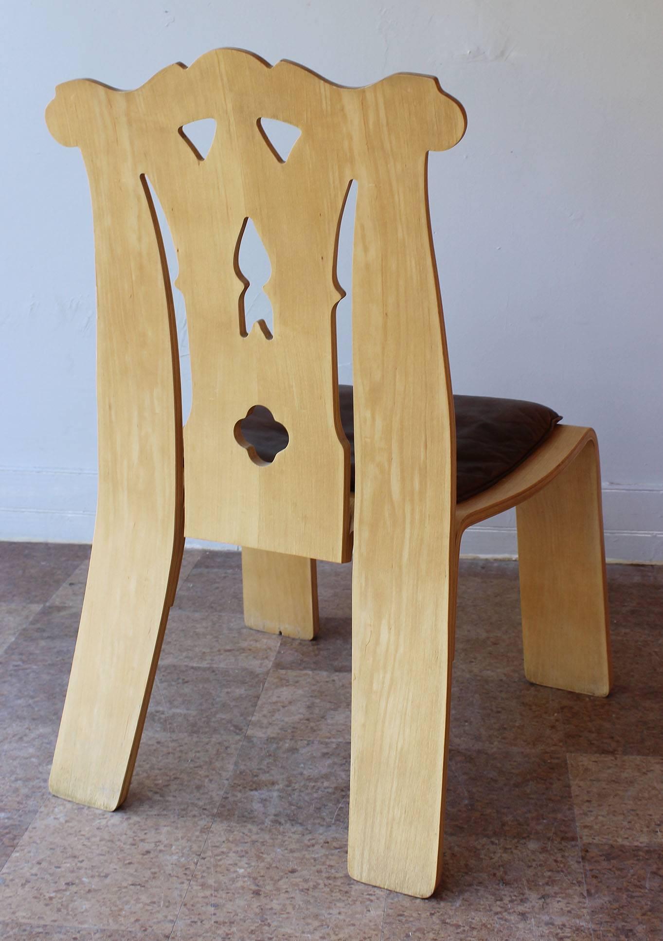 Late 20th Century Pair of Robert Venturi Chippendale Chairs