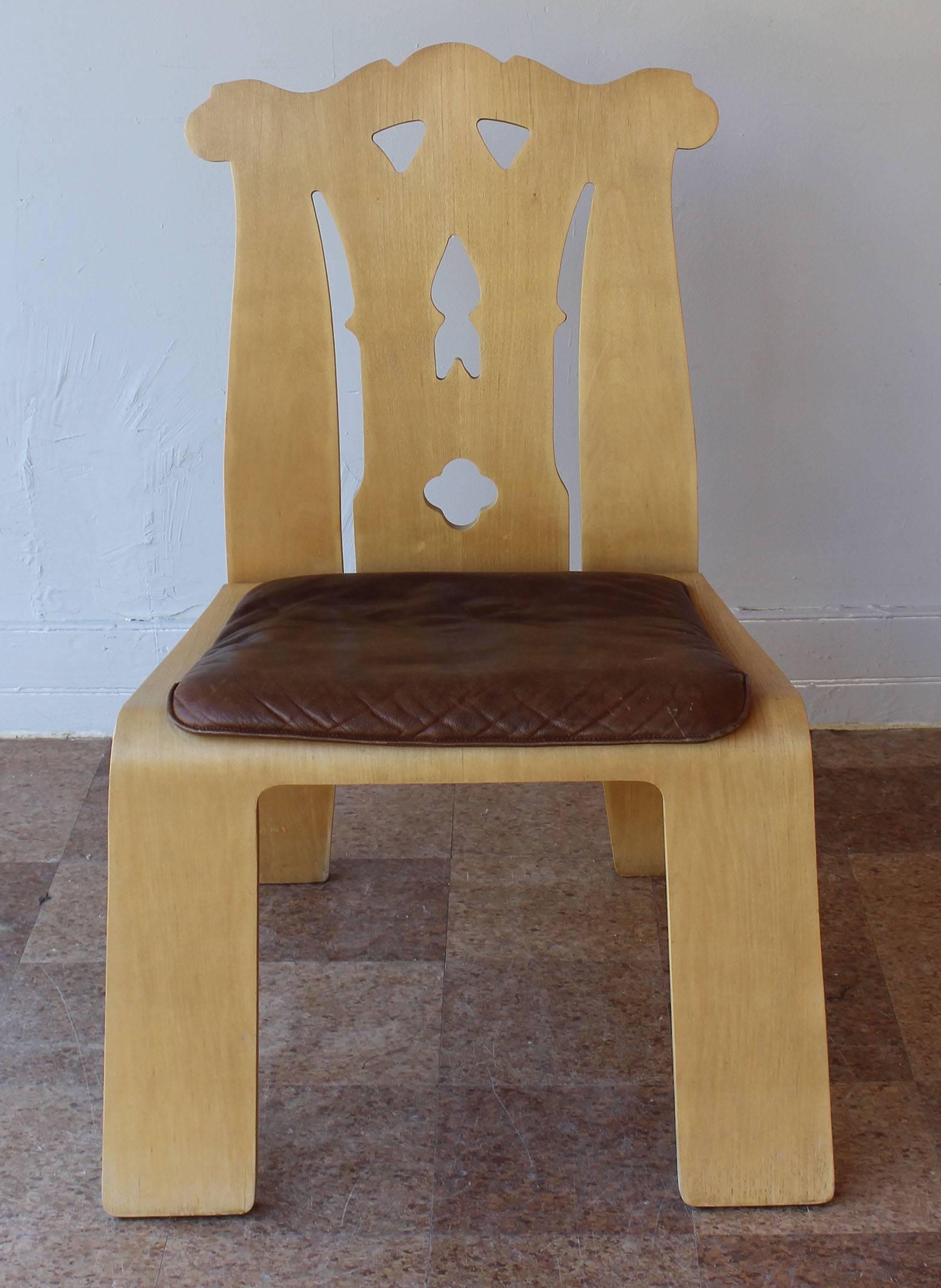 Mid-Century Modern Pair of Robert Venturi Chippendale Chairs