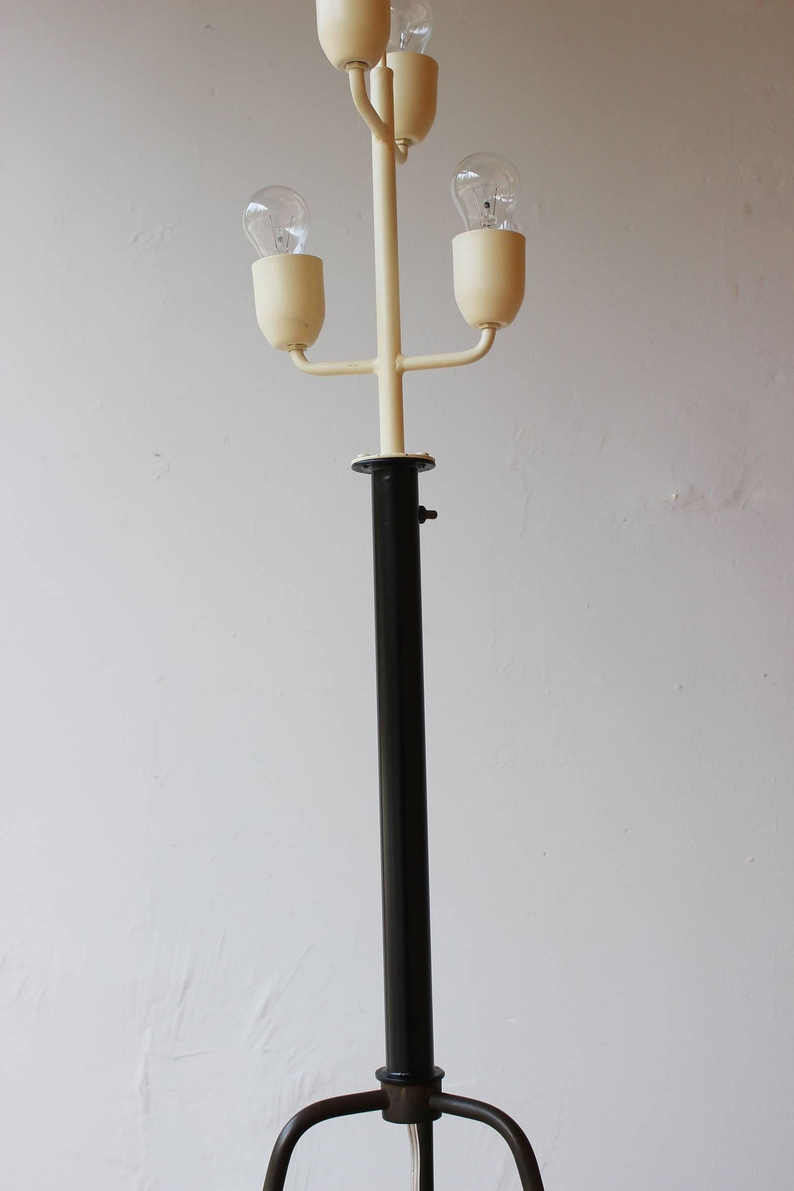 Italian Tripod Floor Lamp In Excellent Condition For Sale In Southampton, NY