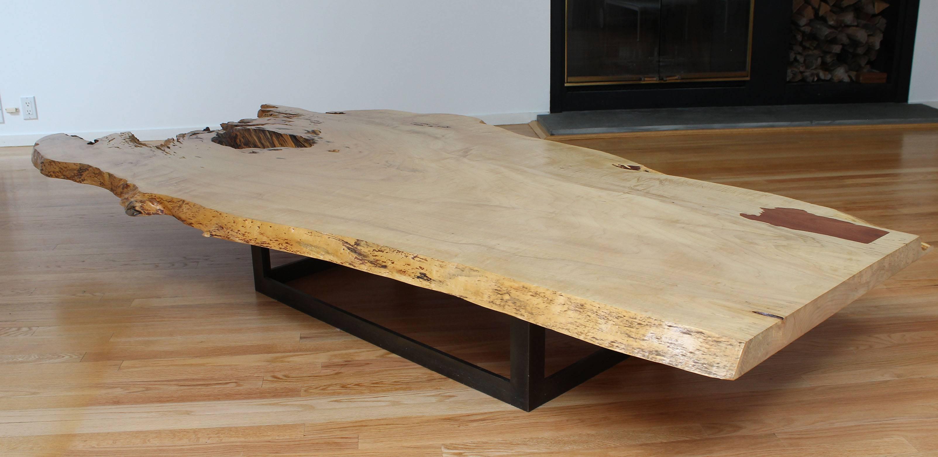 Mid-Century Modern Spalted Maple Coffee Table For Sale