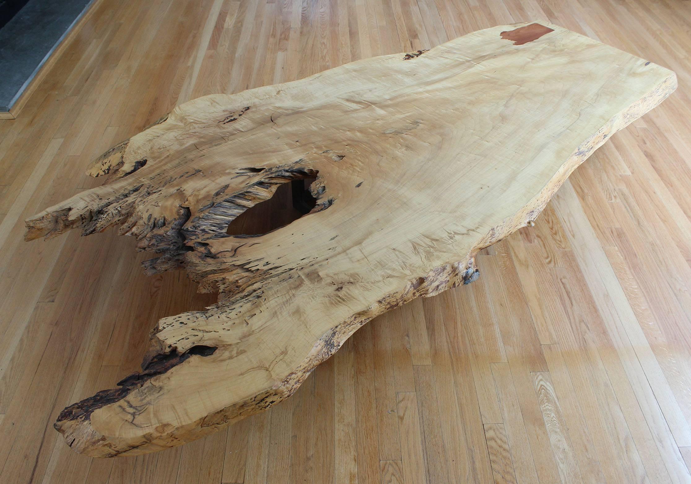 spalted maple end table