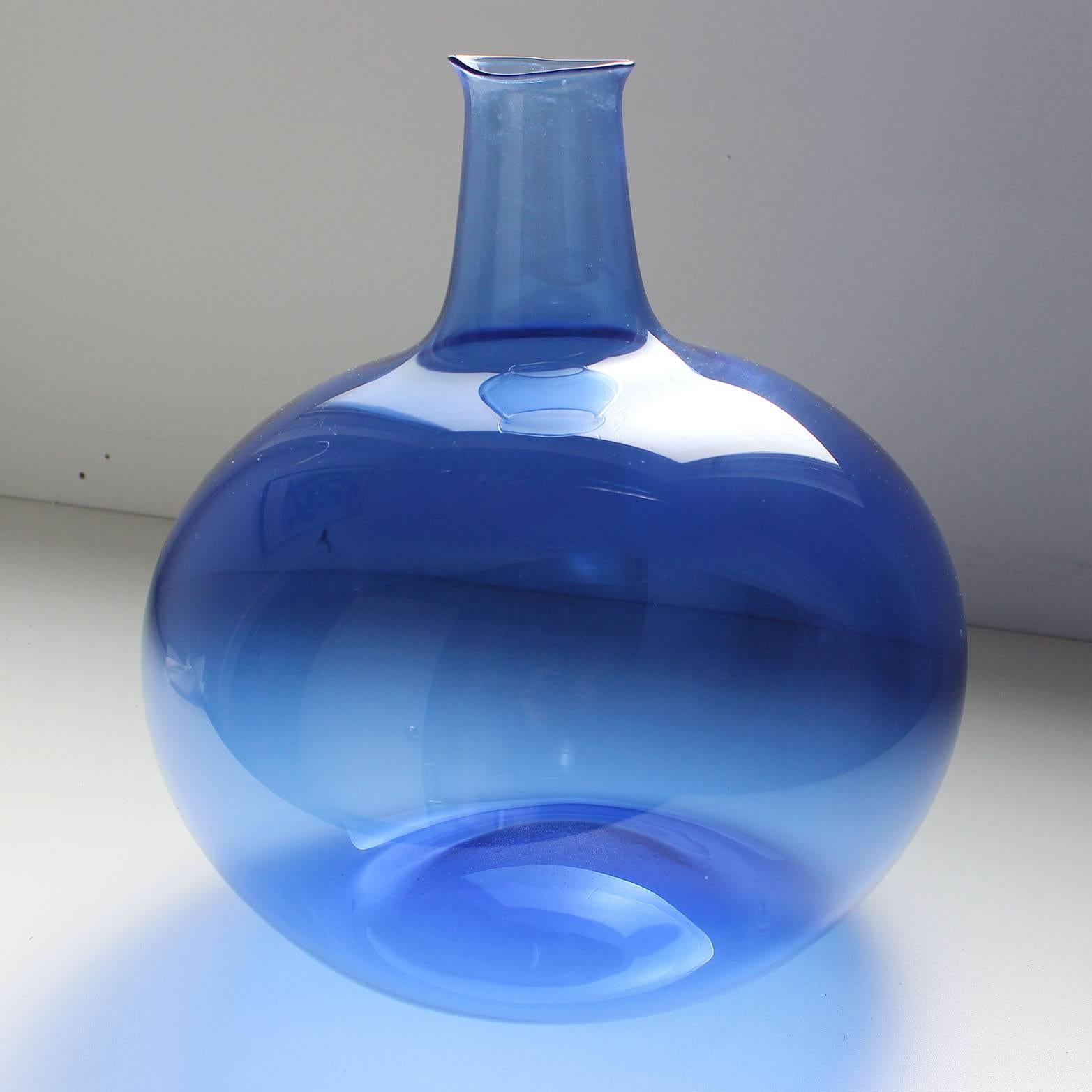 Danish Swedish Blown Glass Vase For Sale