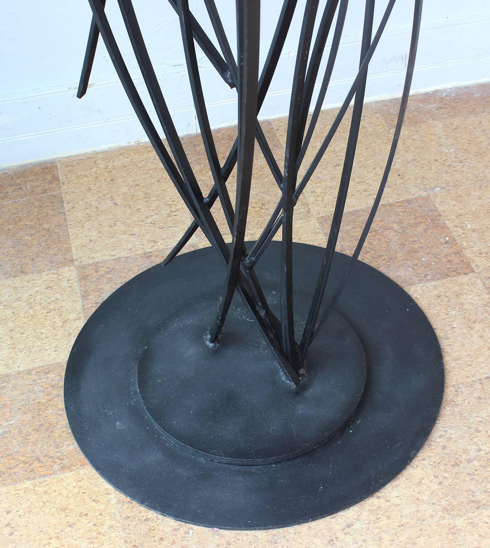 American Tall Iron Sculpture For Sale